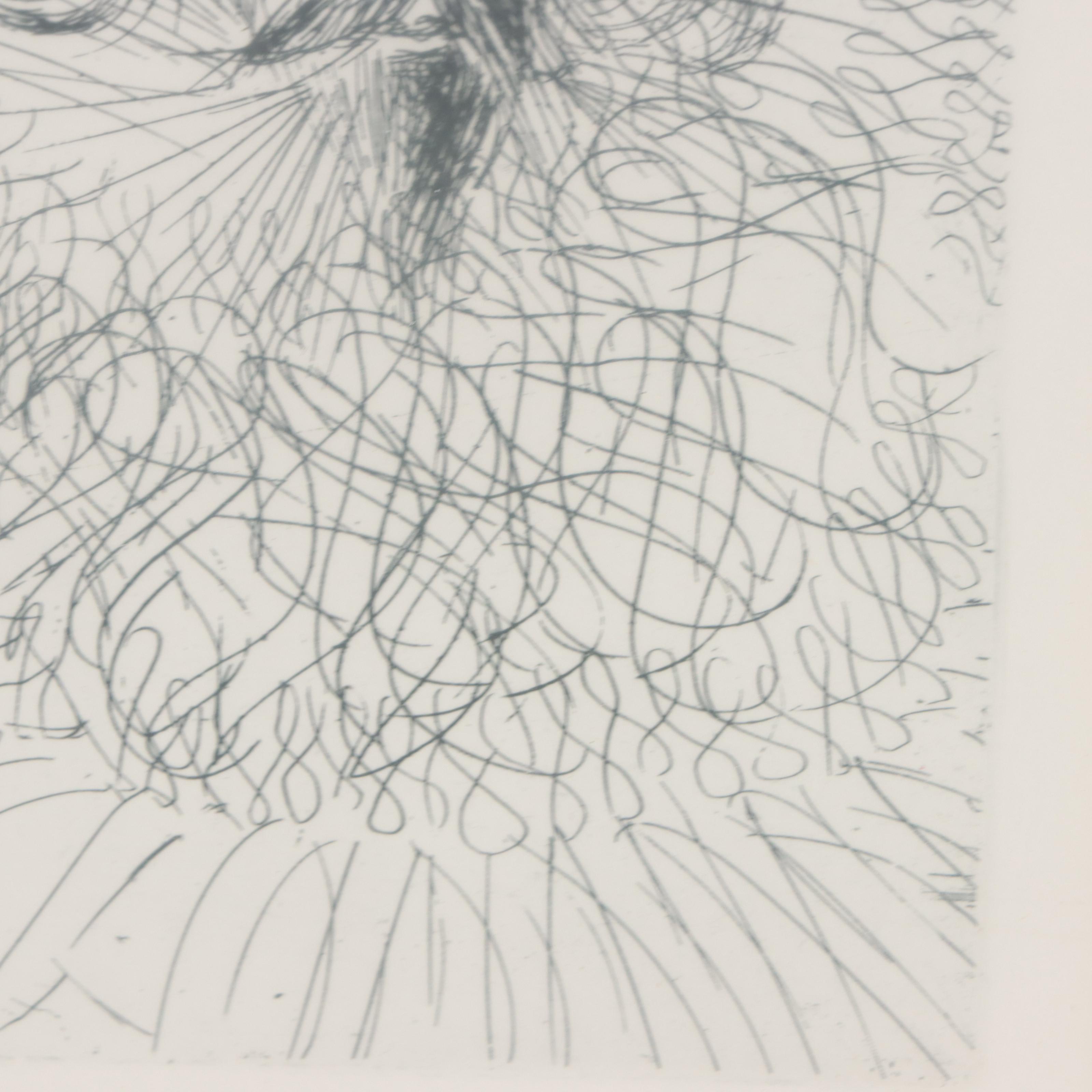 Salvador Dalí Restrike Etching "Cervantes"