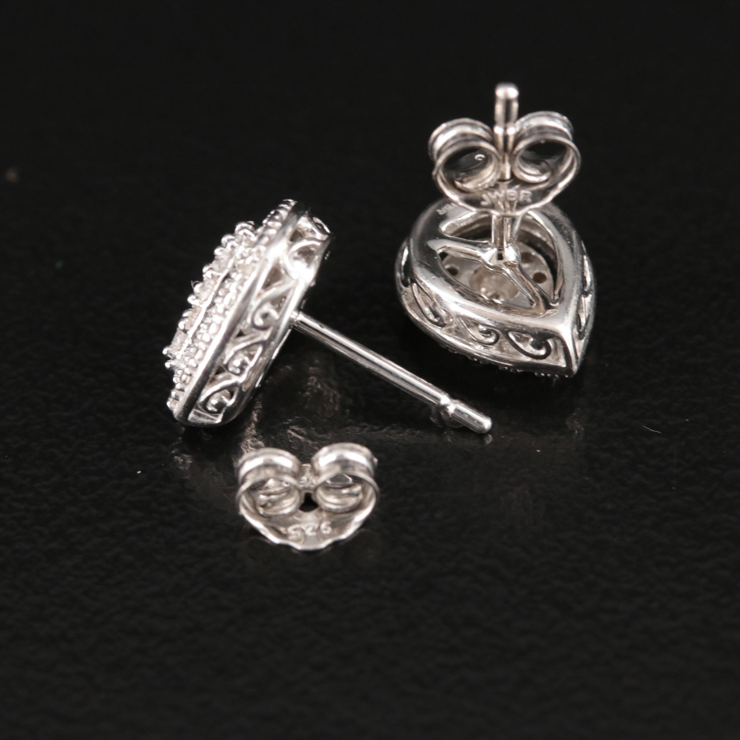 Sterling Diamond Earrings