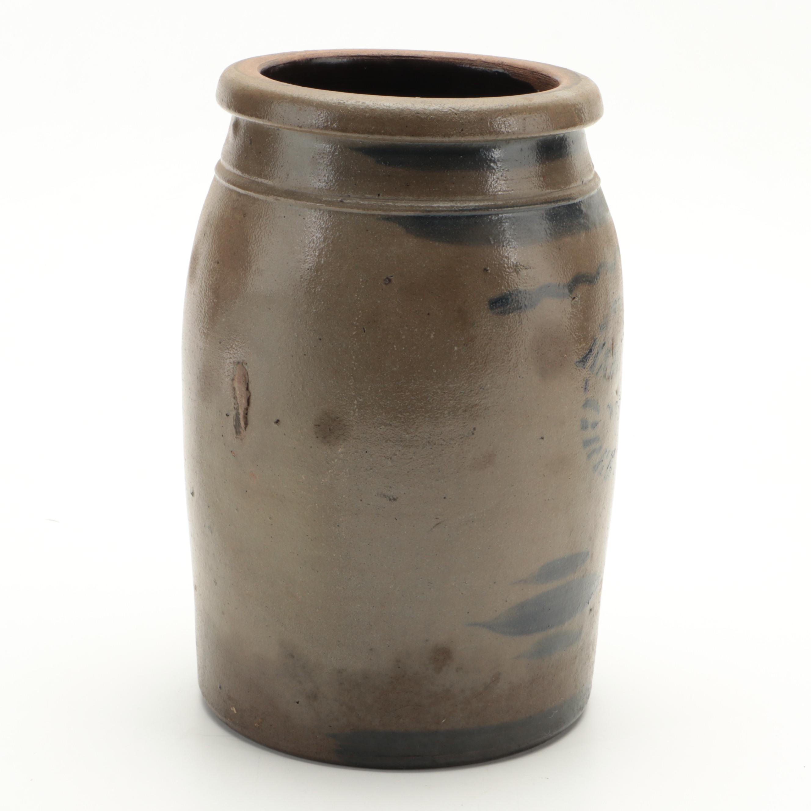 Hamilton & Jones of Pennsylvania Two-Gallon Salt Glazed Stoneware Crock