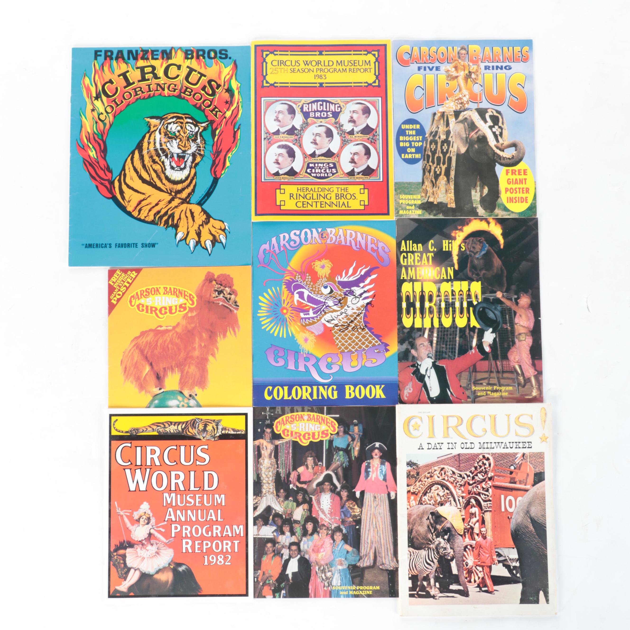 Ringling Bros, Franzen Bros with Other Circus Posters, Coloring Books and More