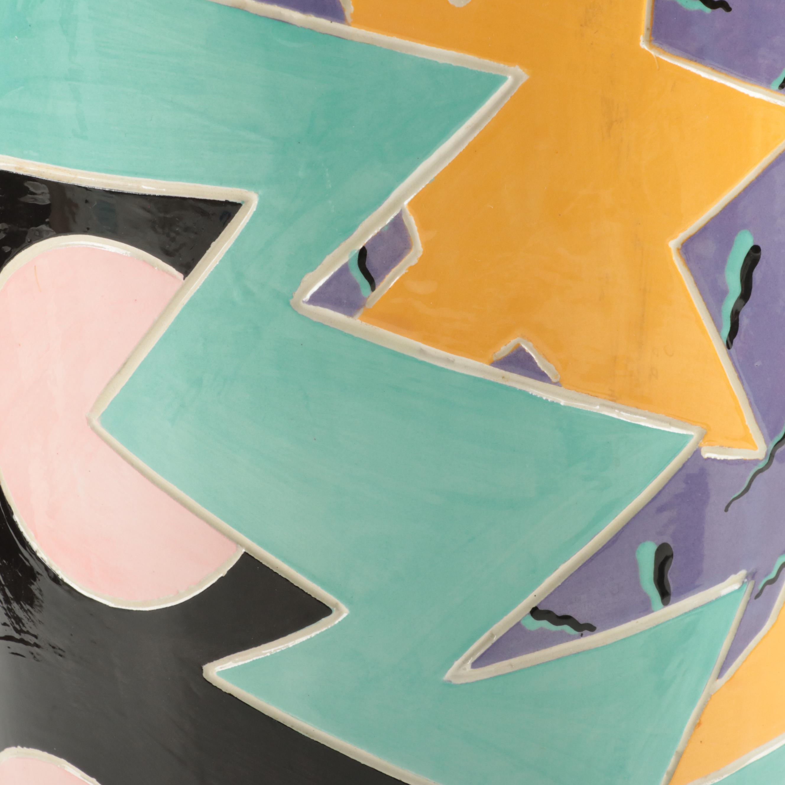 Memphis Style Art Pottery Vase