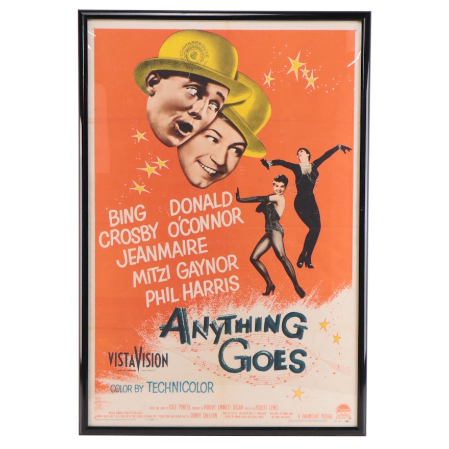 Bing Crosby "Anything Goes" Theatrical Release Poster, 1956
