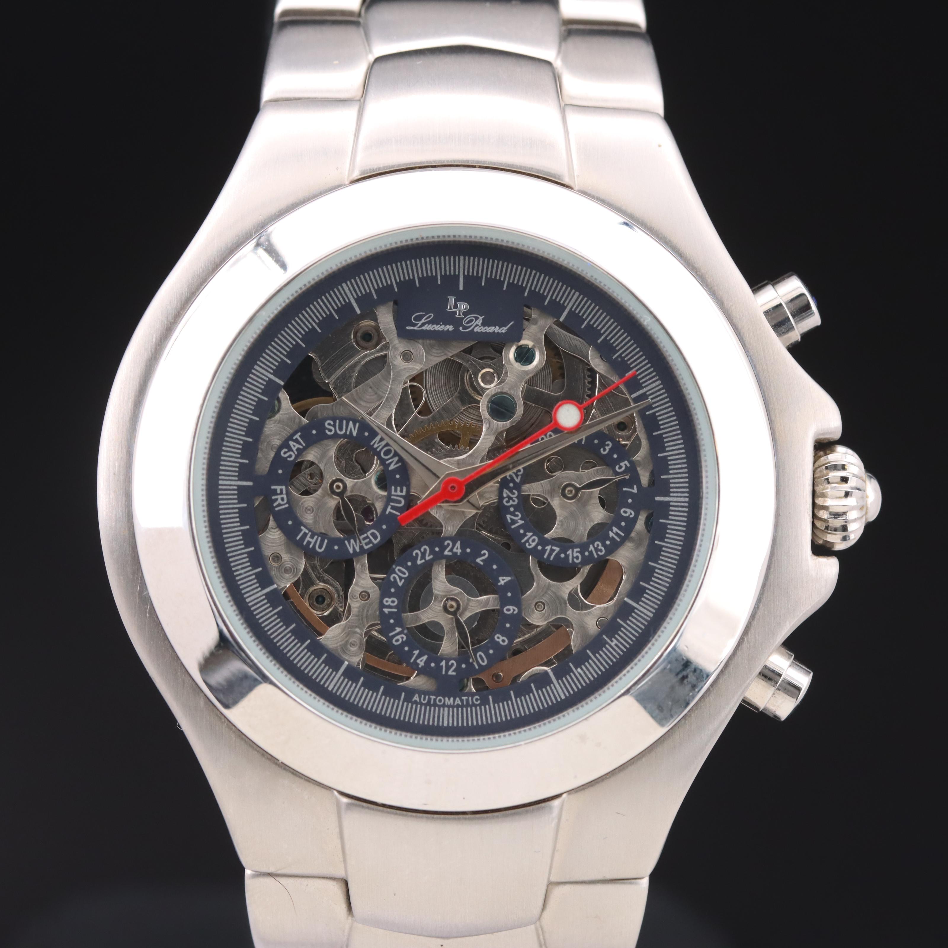 Lucien Piccard Skeleton Dial Automatic Watch