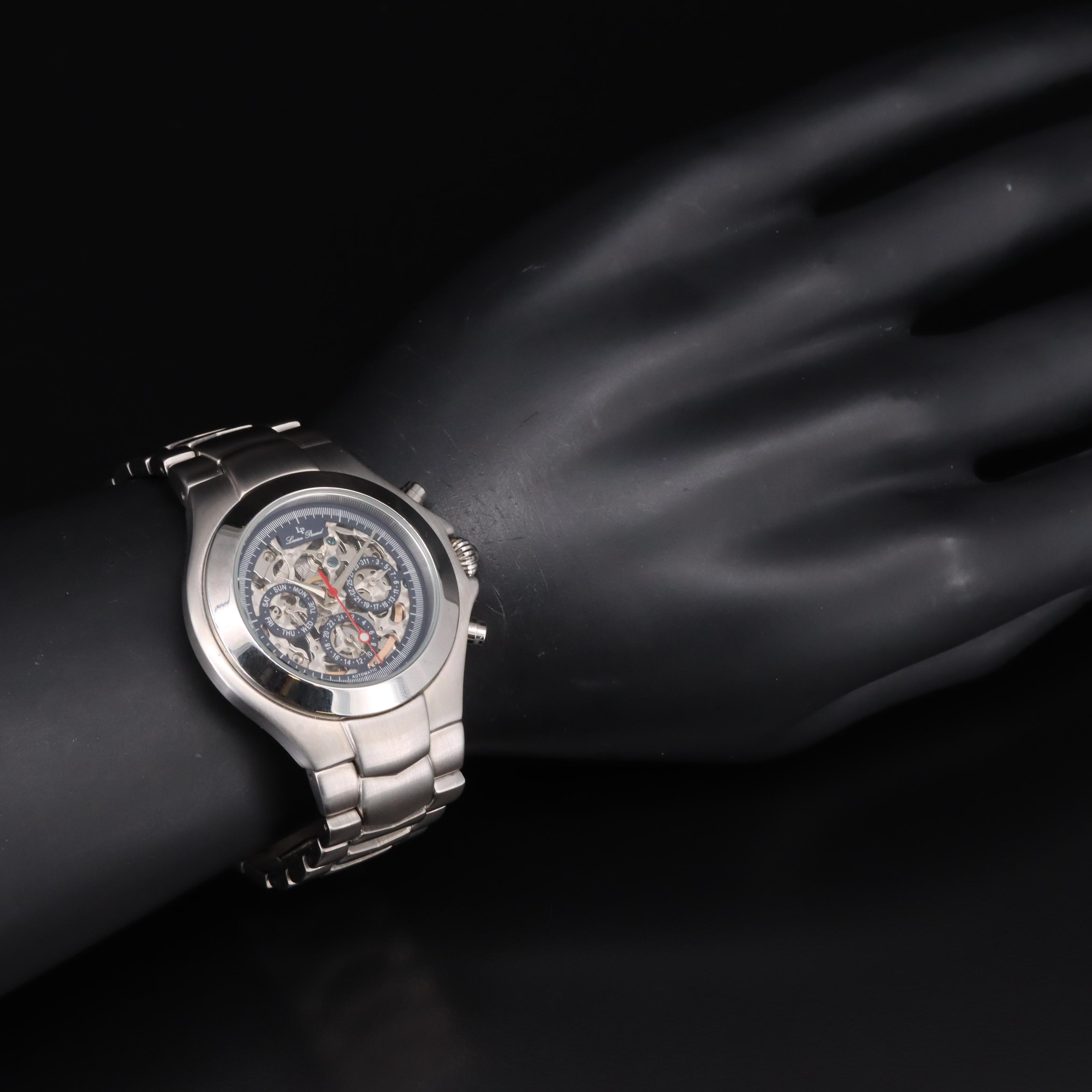 Lucien Piccard Skeleton Dial Automatic Watch