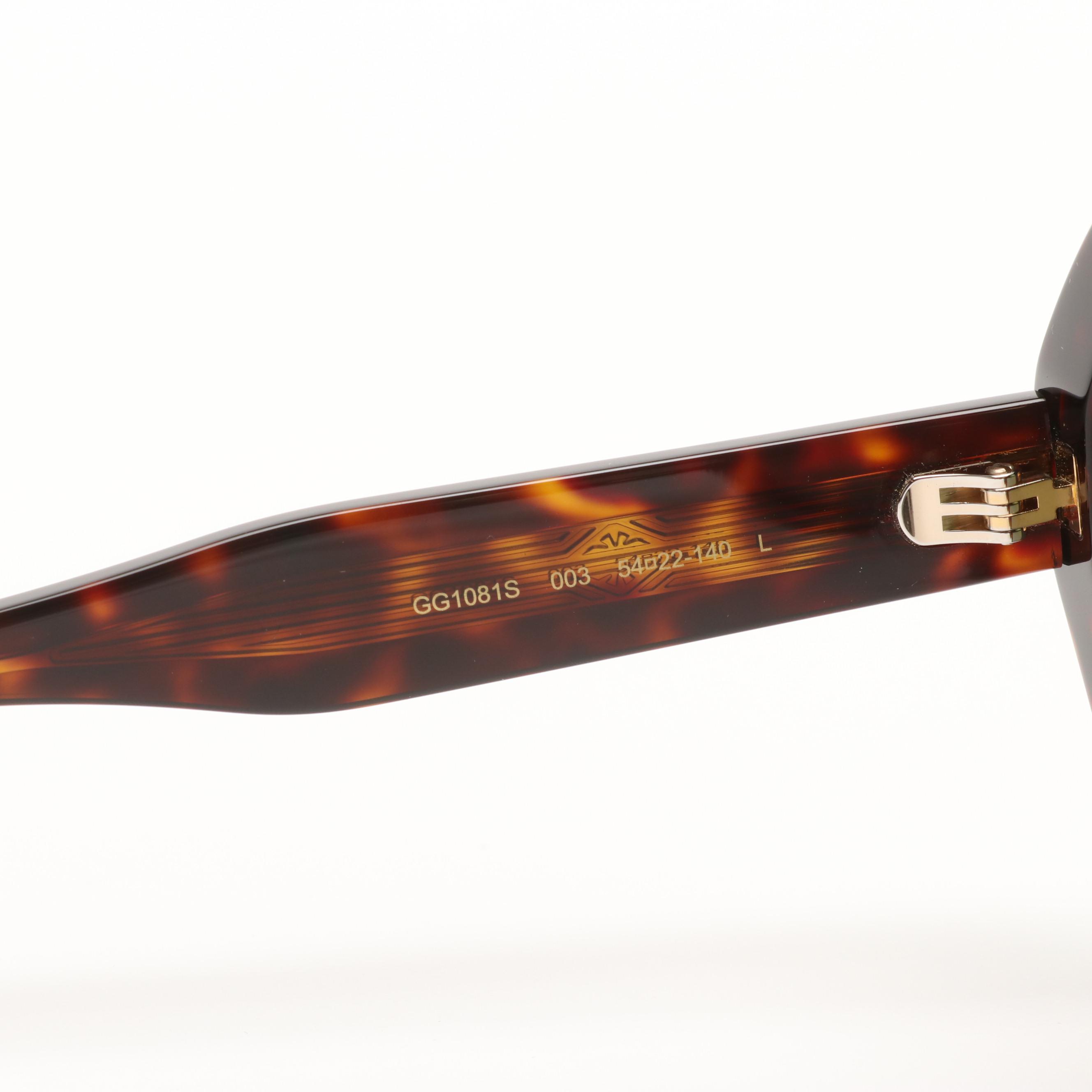 Gucci GG1081S Round Sunglasses with Soft Case