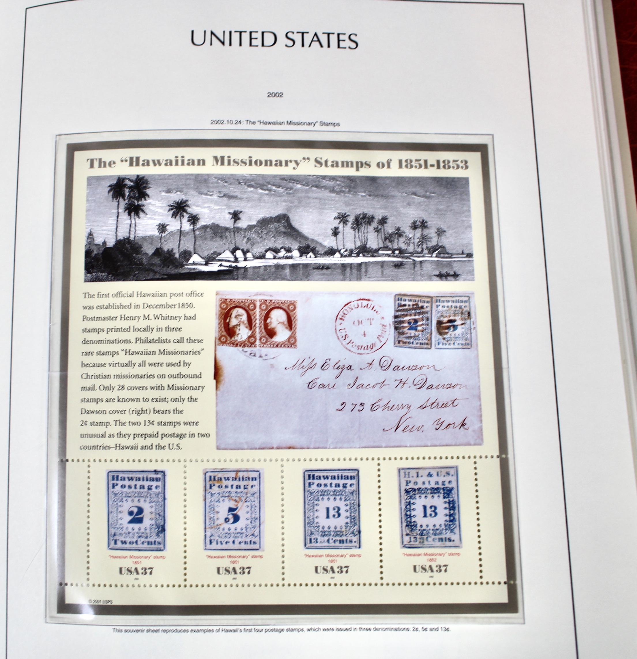 Mint Condition U.S. Postage Stamp Collection in Hingeless Album