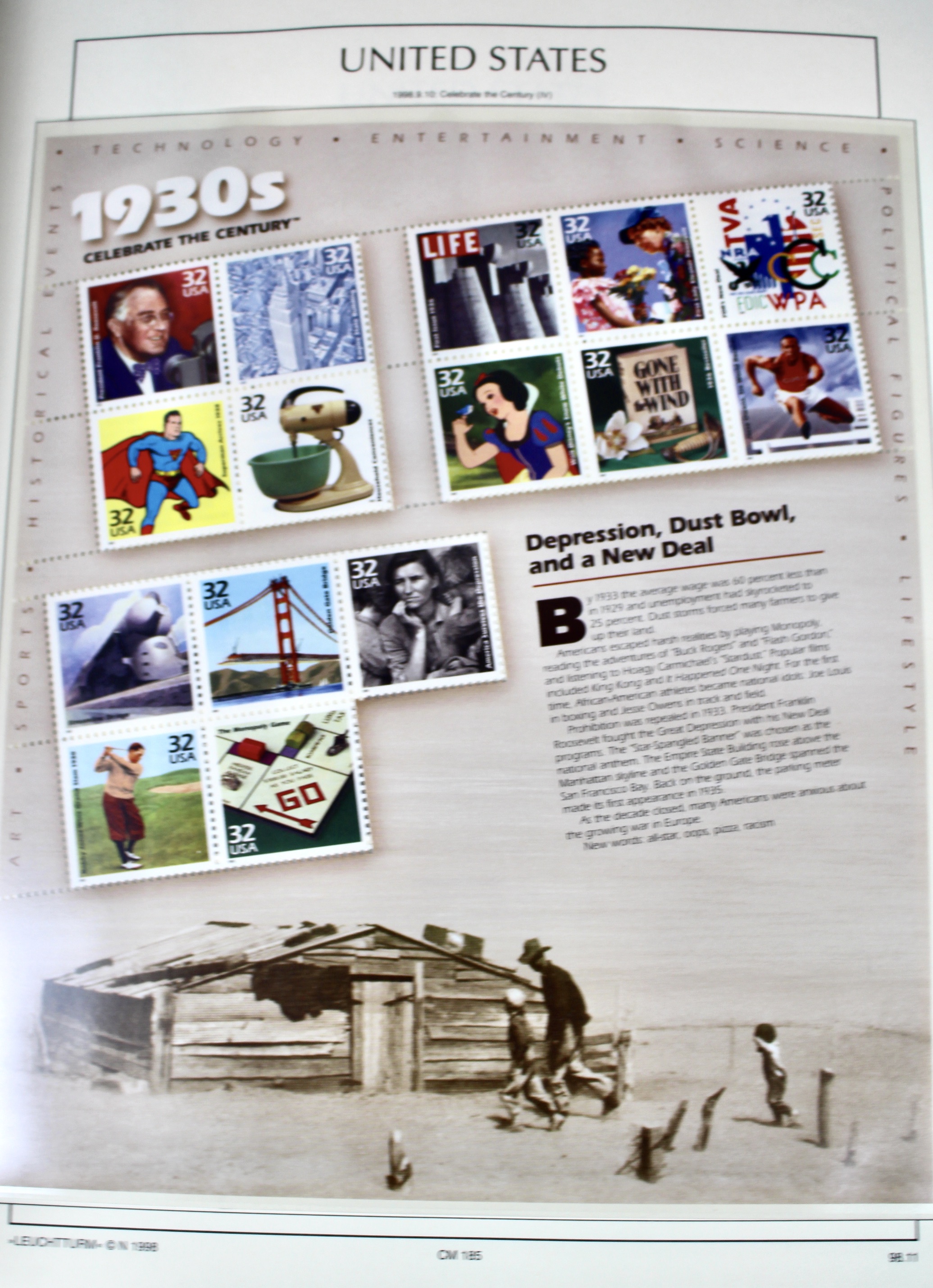 Mint Condition U.S. Postage Stamp Collection in Hingeless Album