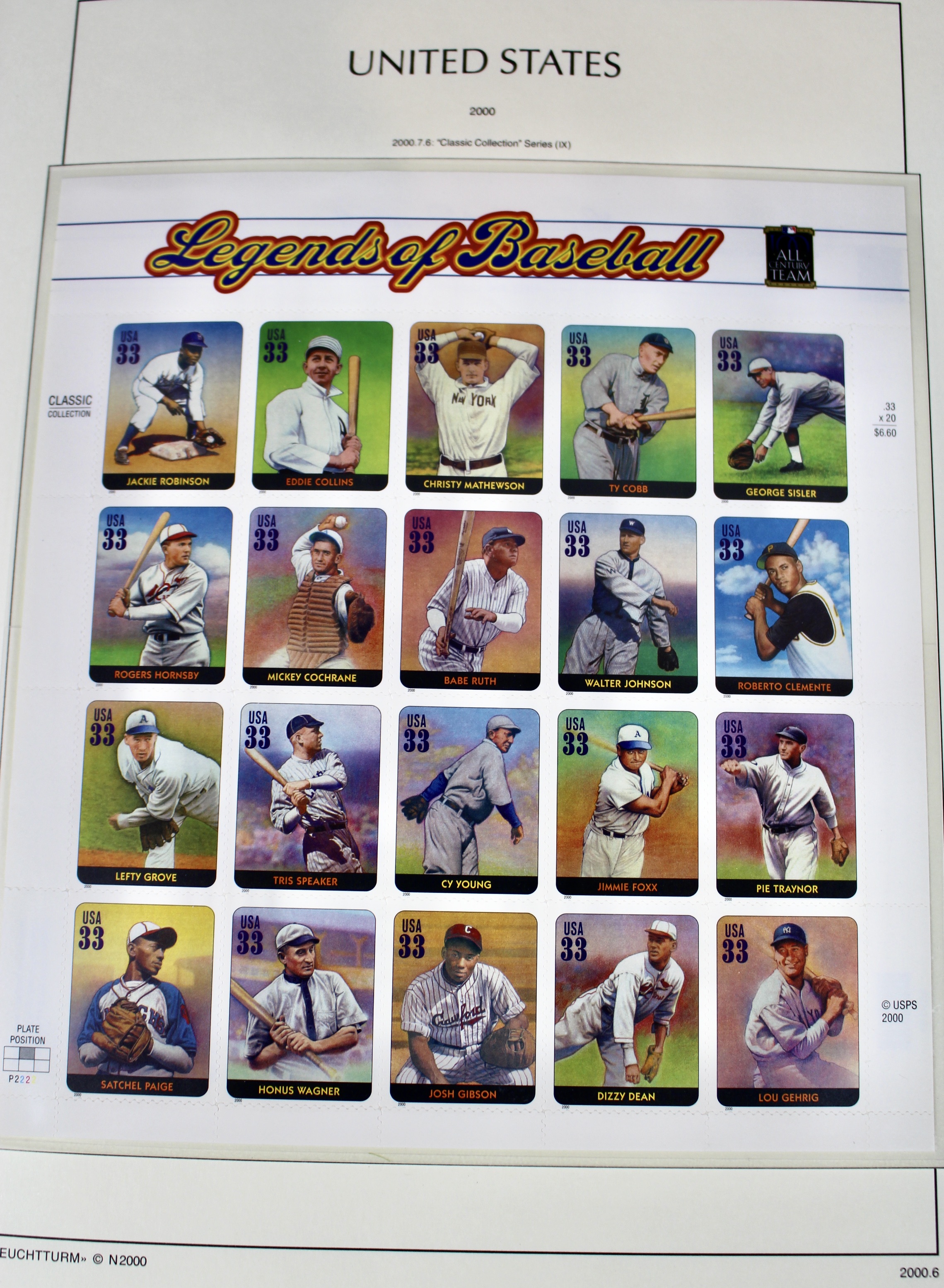 Mint Condition U.S. Postage Stamp Collection in Hingeless Album