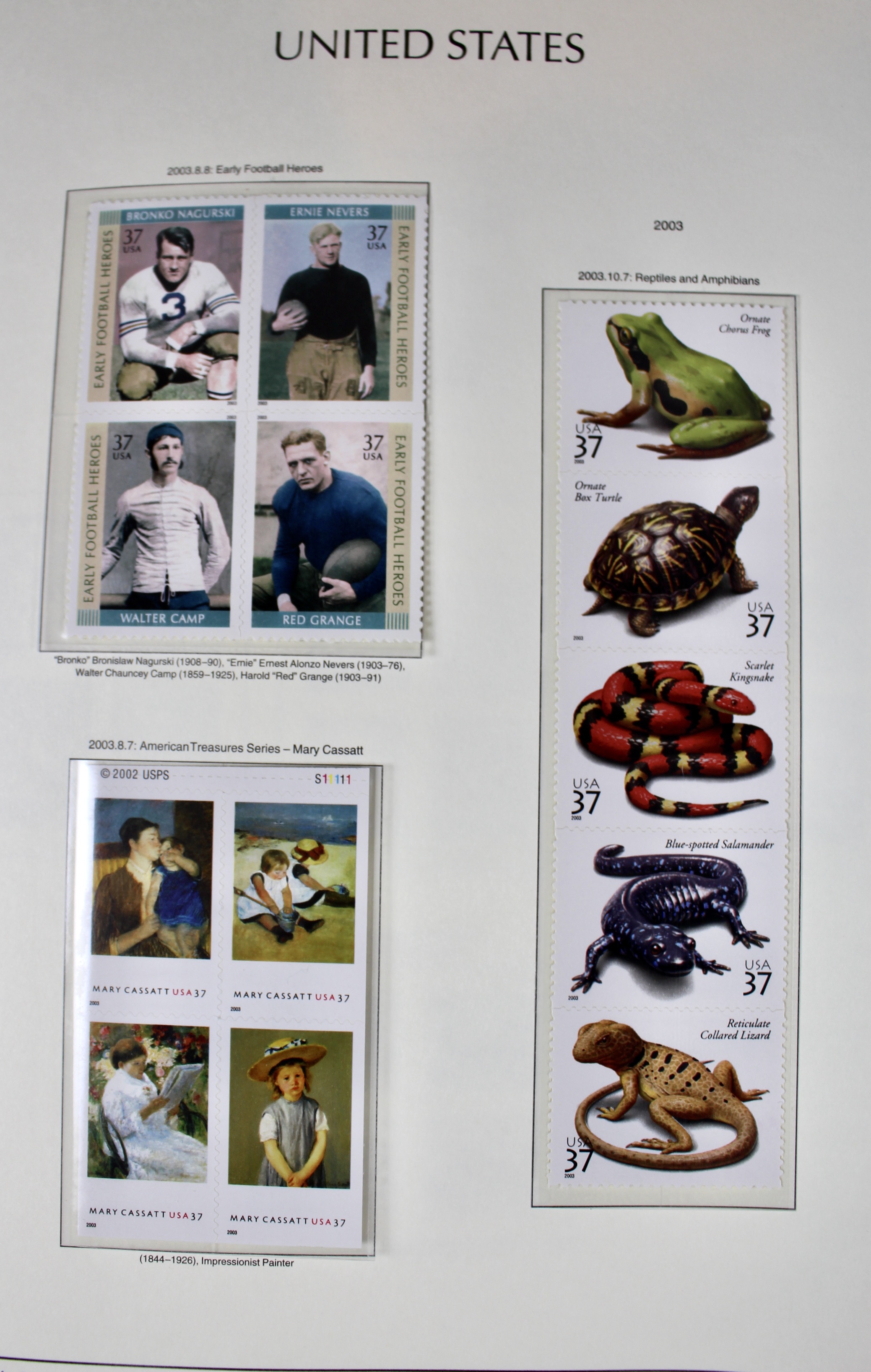 Mint Condition U.S. Postage Stamp Collection in Hingeless Album