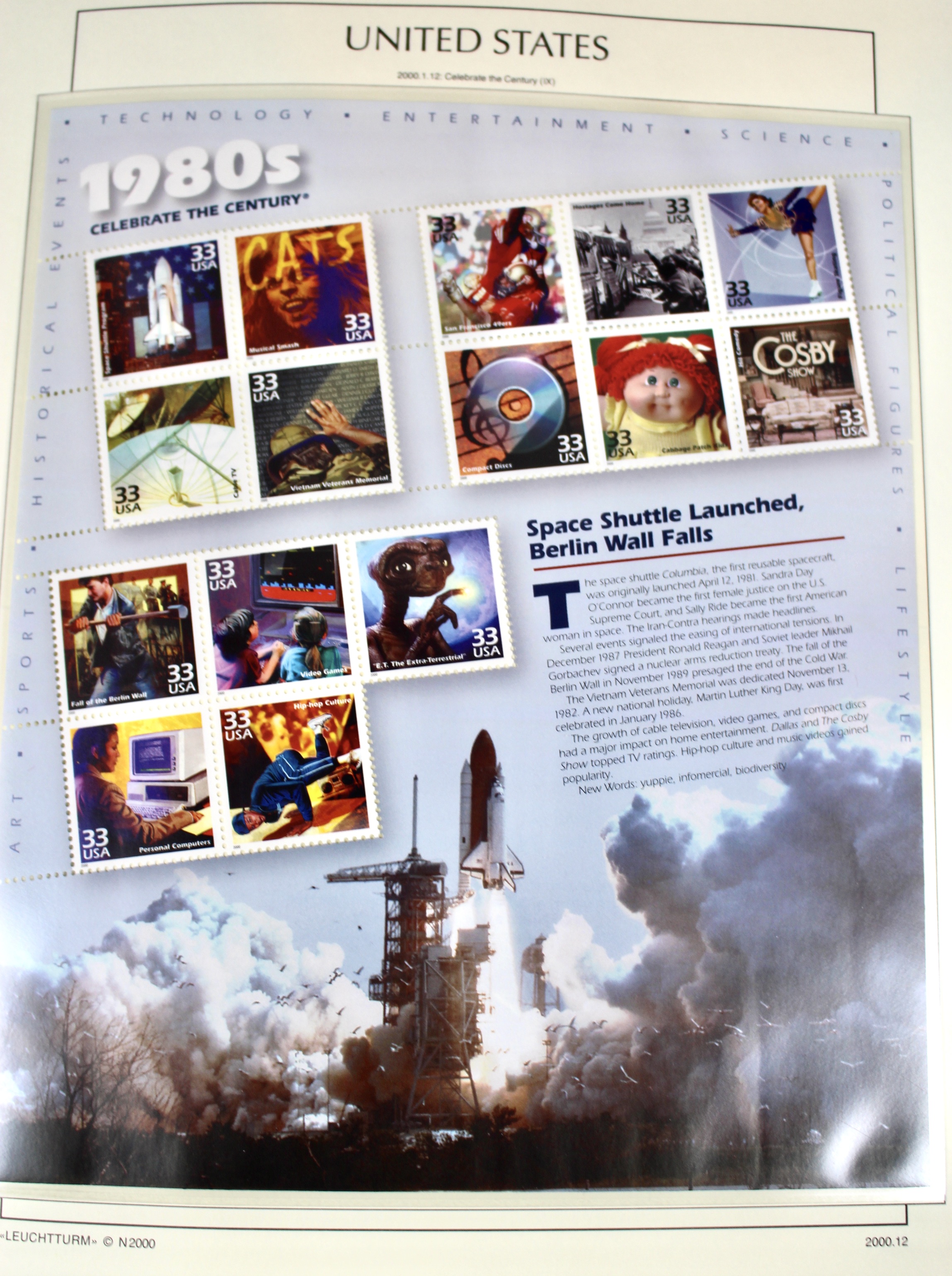 Mint Condition U.S. Postage Stamp Collection in Hingeless Album