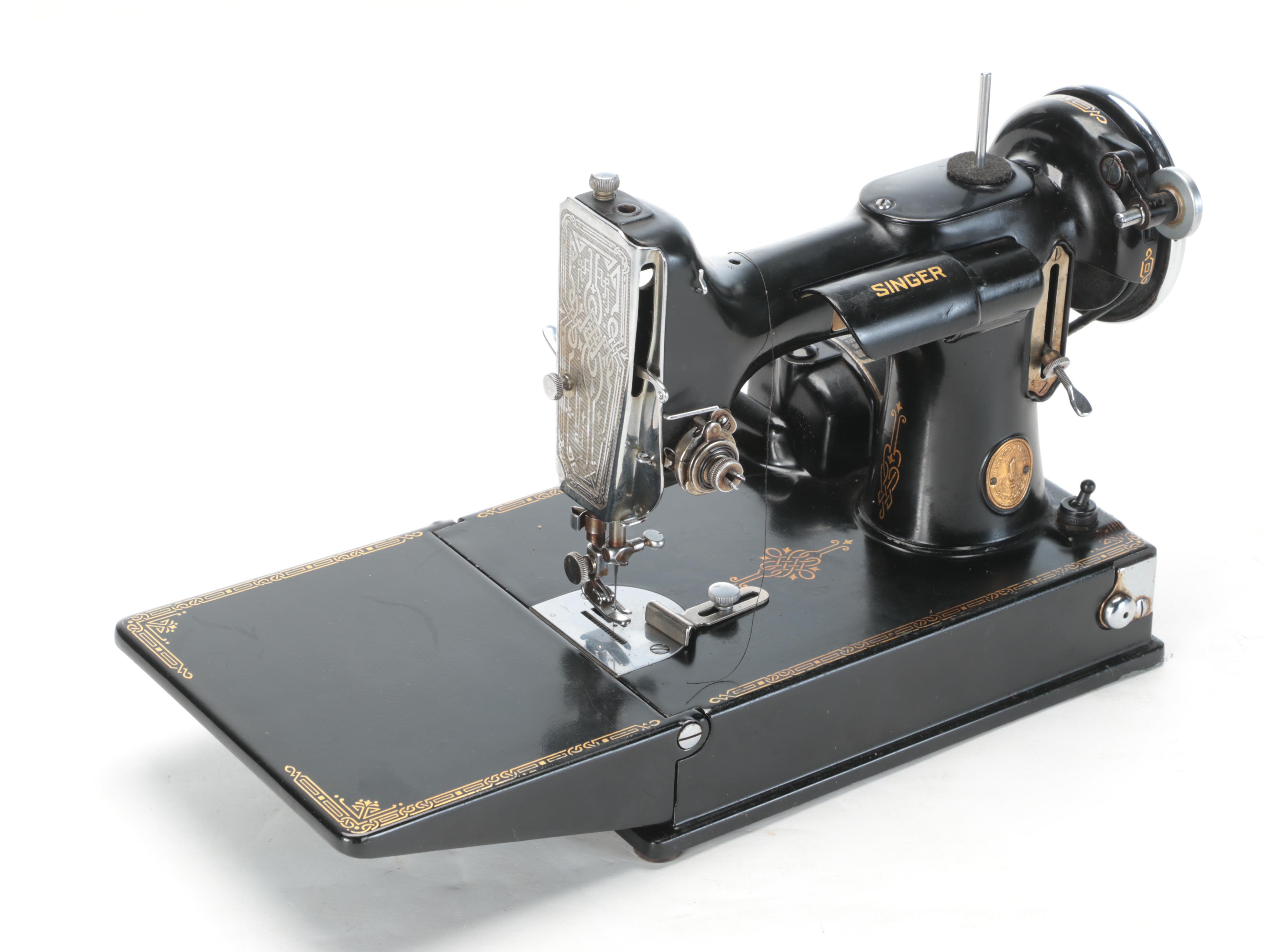 Singer Sewing Machine with Accessories, 1935