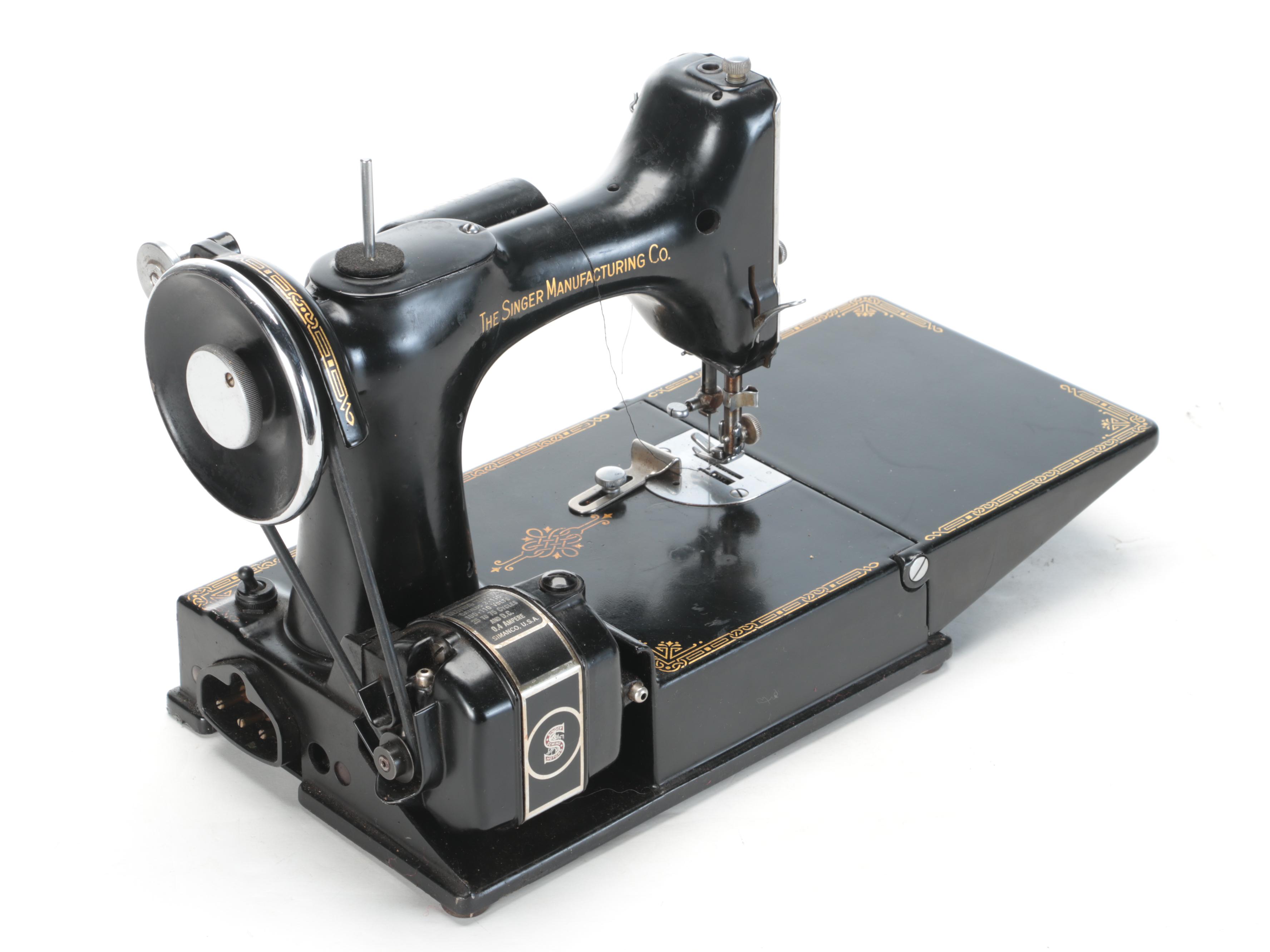 Singer Sewing Machine with Accessories, 1935