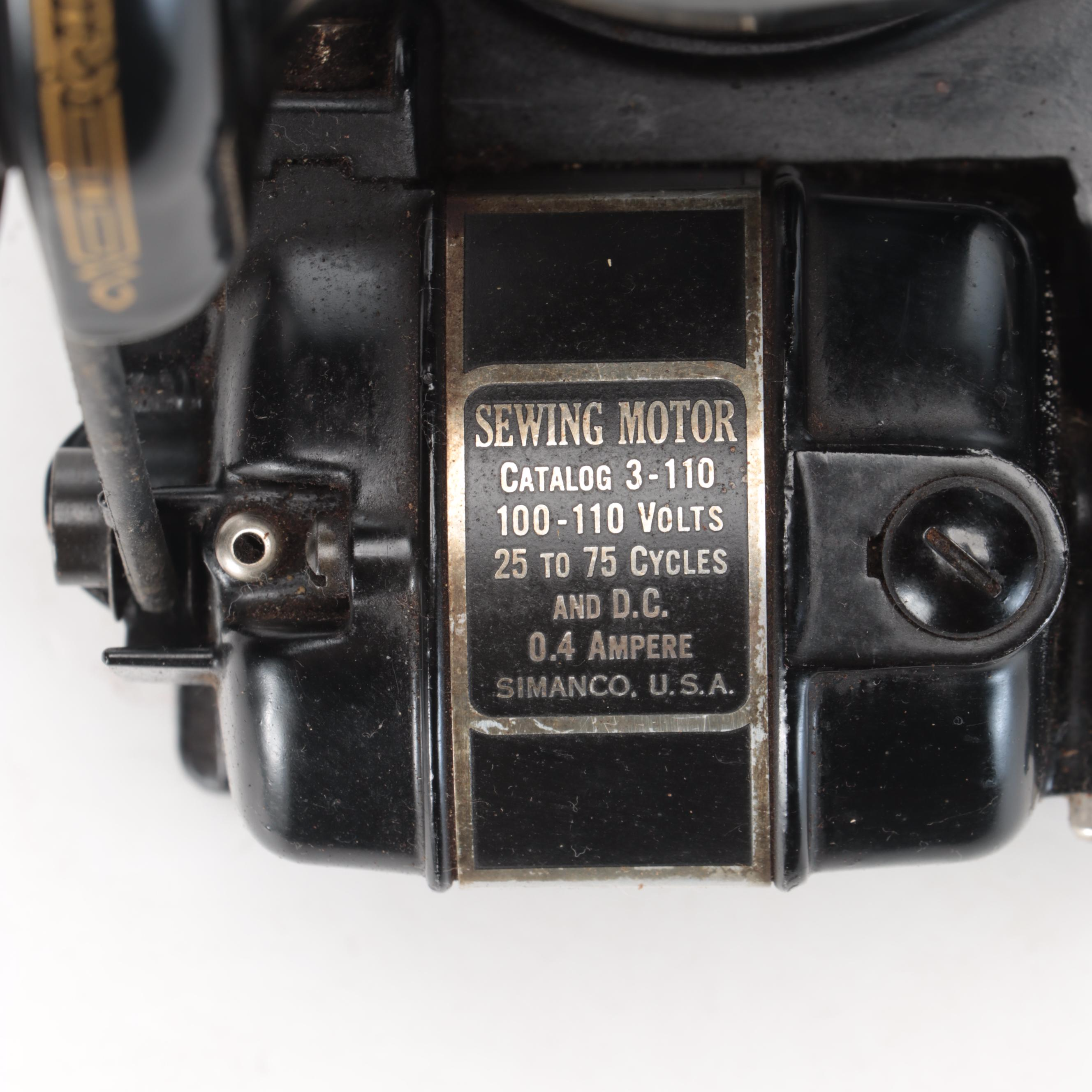 Singer Sewing Machine with Accessories, 1935