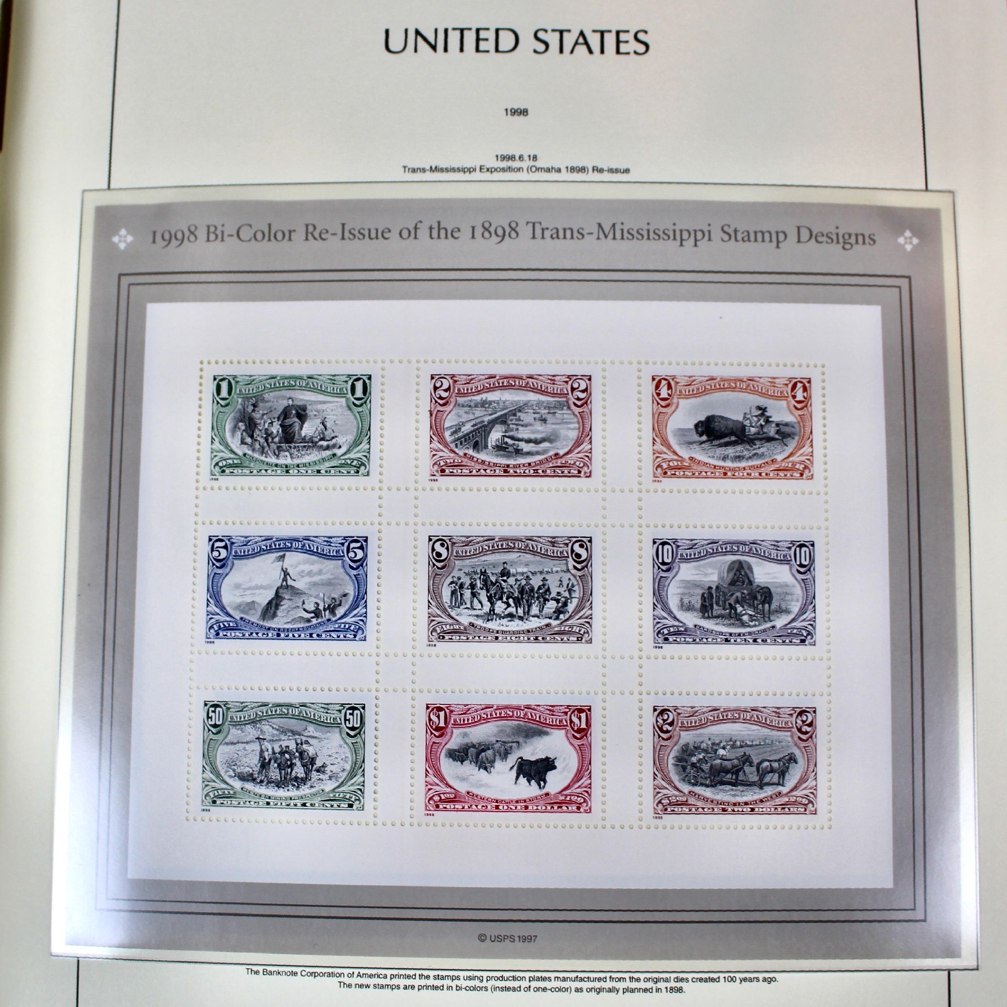 Mint Condition U.S. Postage Stamp Collection in Hingeless Album