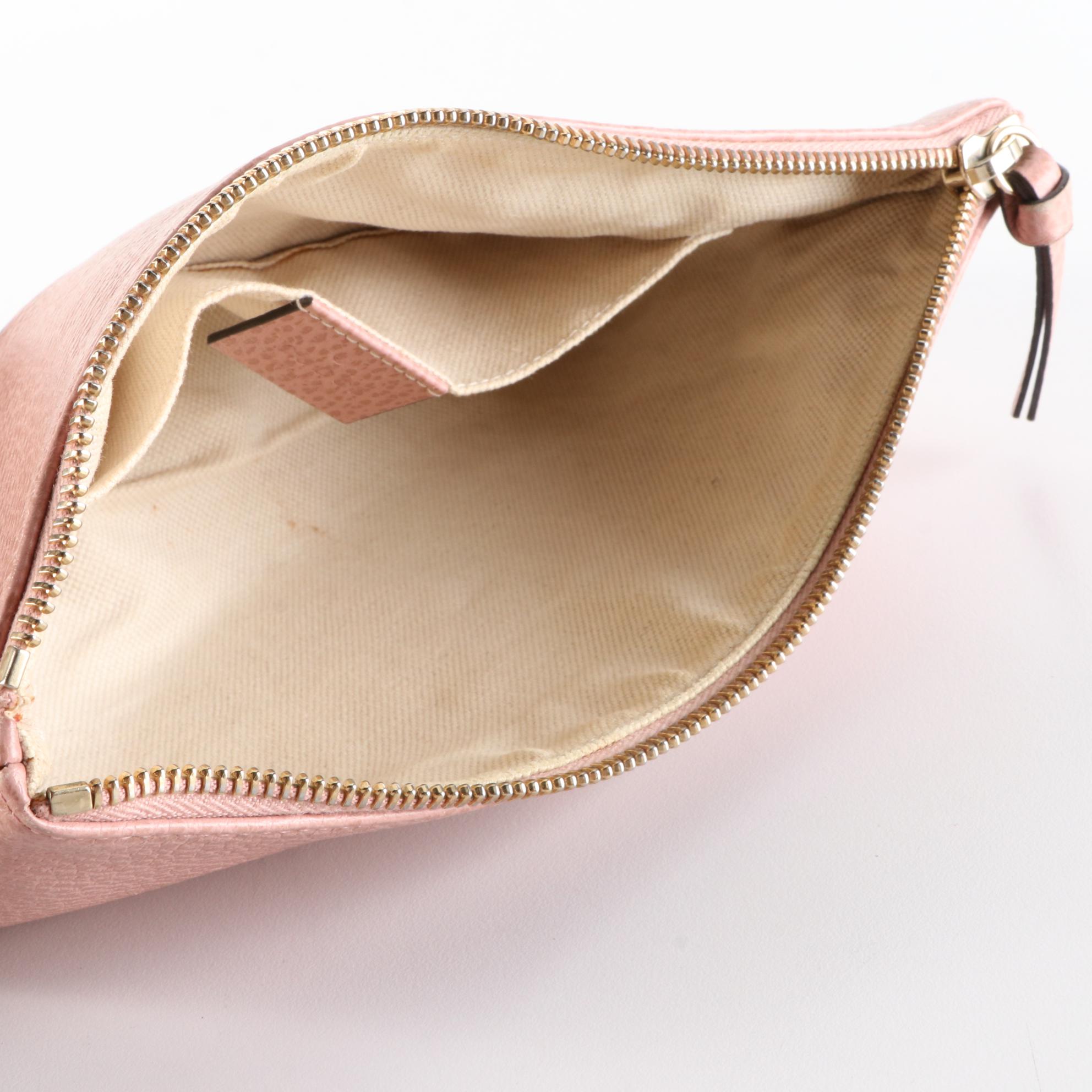 Gucci Zip Clutch/Pouch in Grain Leather