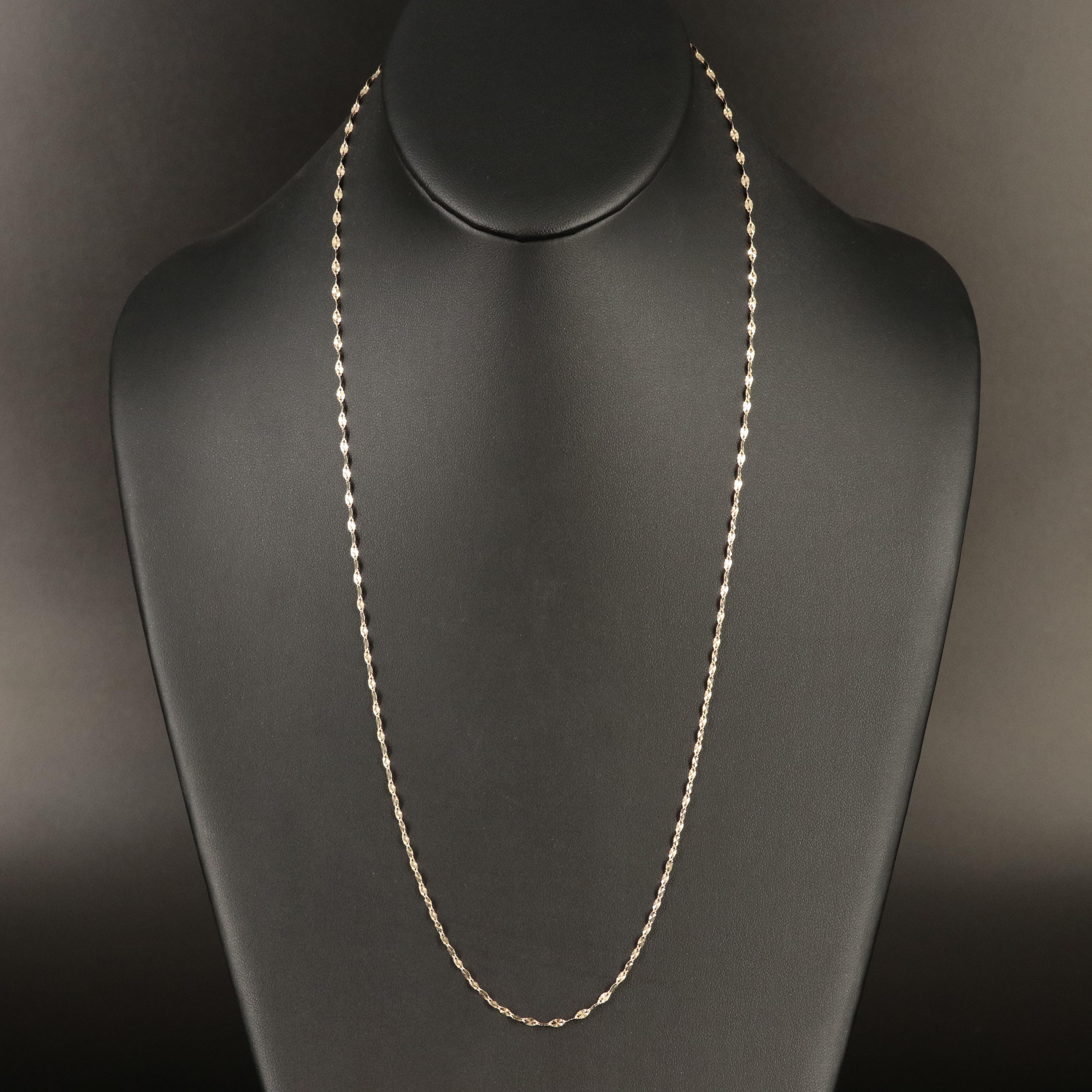 14K Mirror Link Necklace