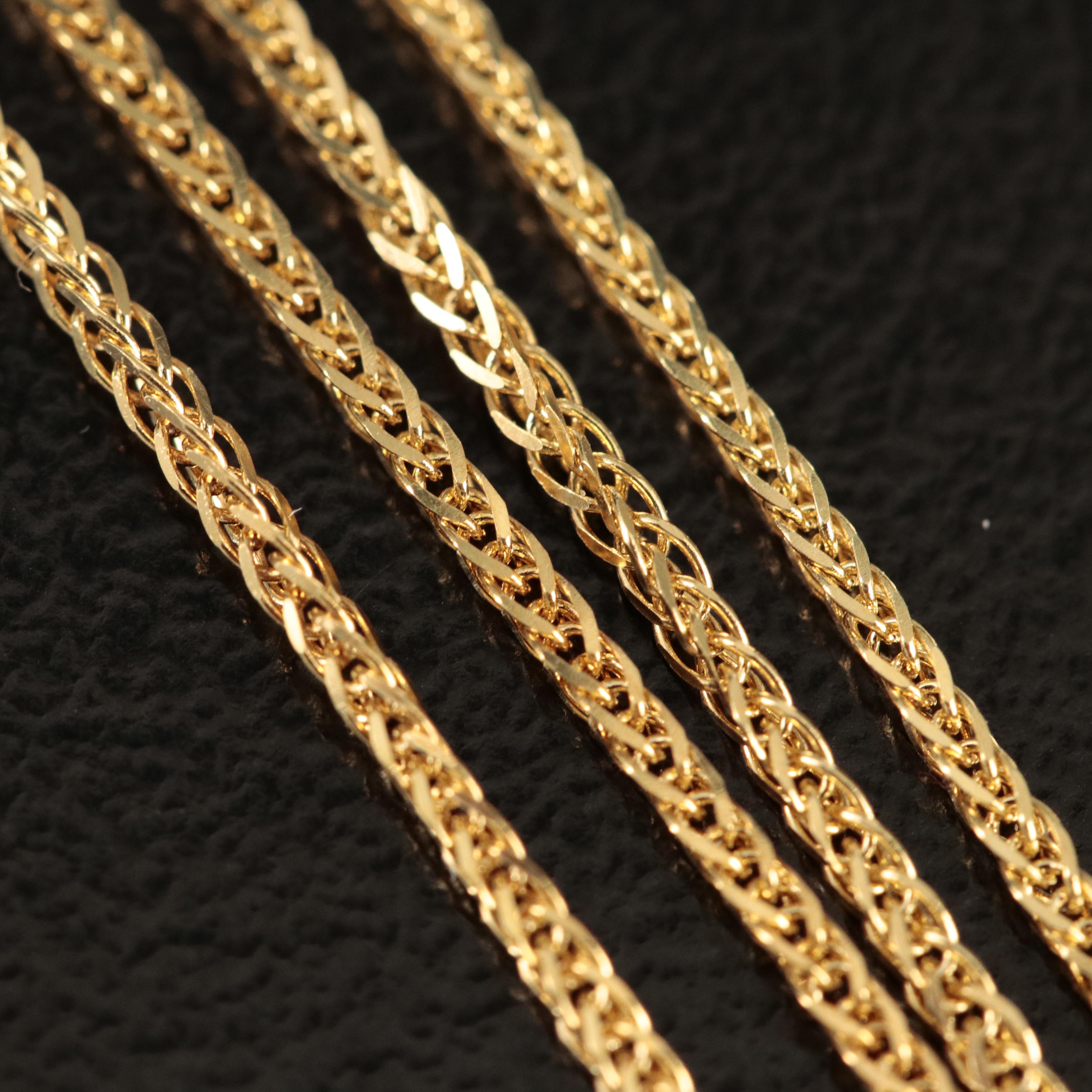 14K Foxtail Chain Necklace