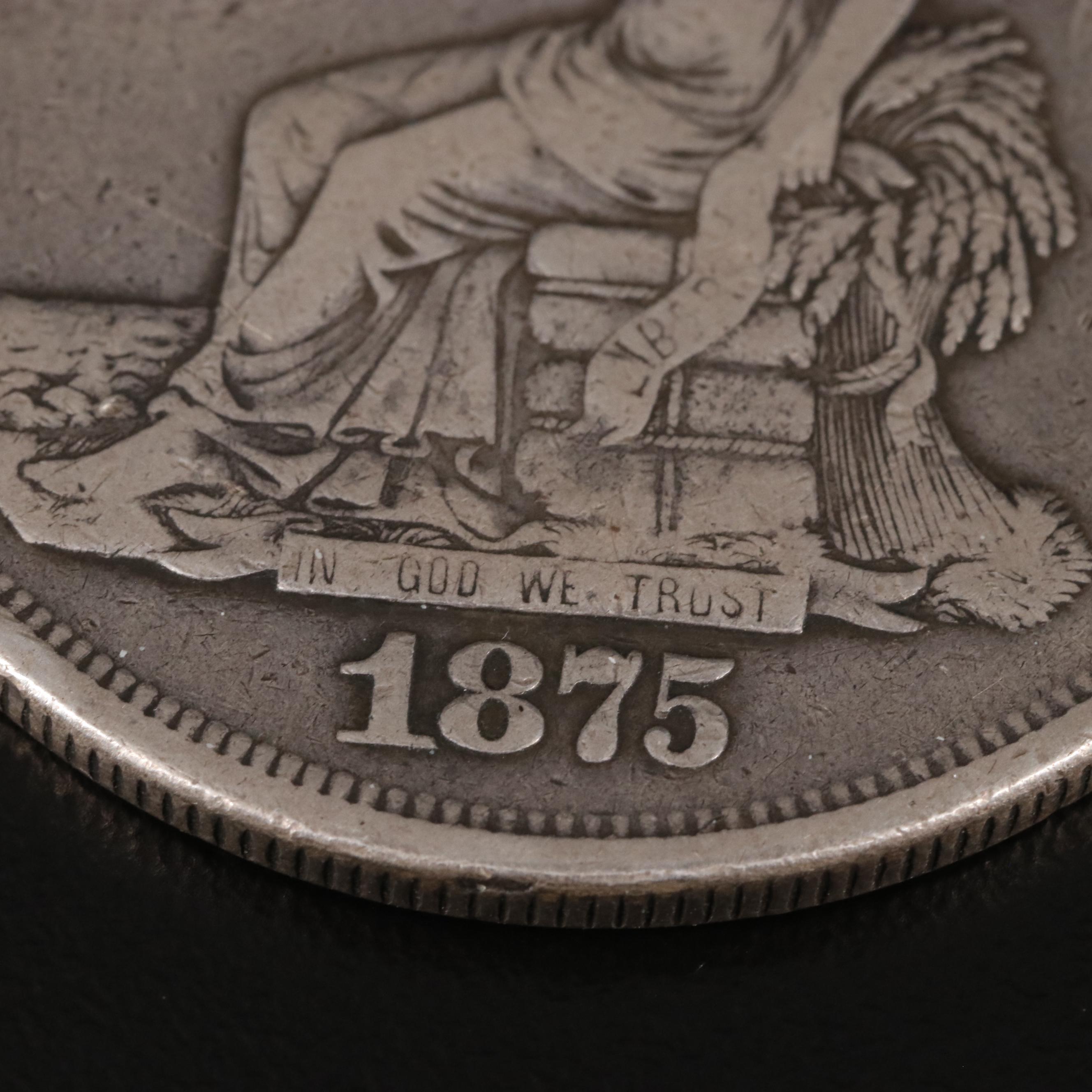 1875-CC Trade Silver Dollar