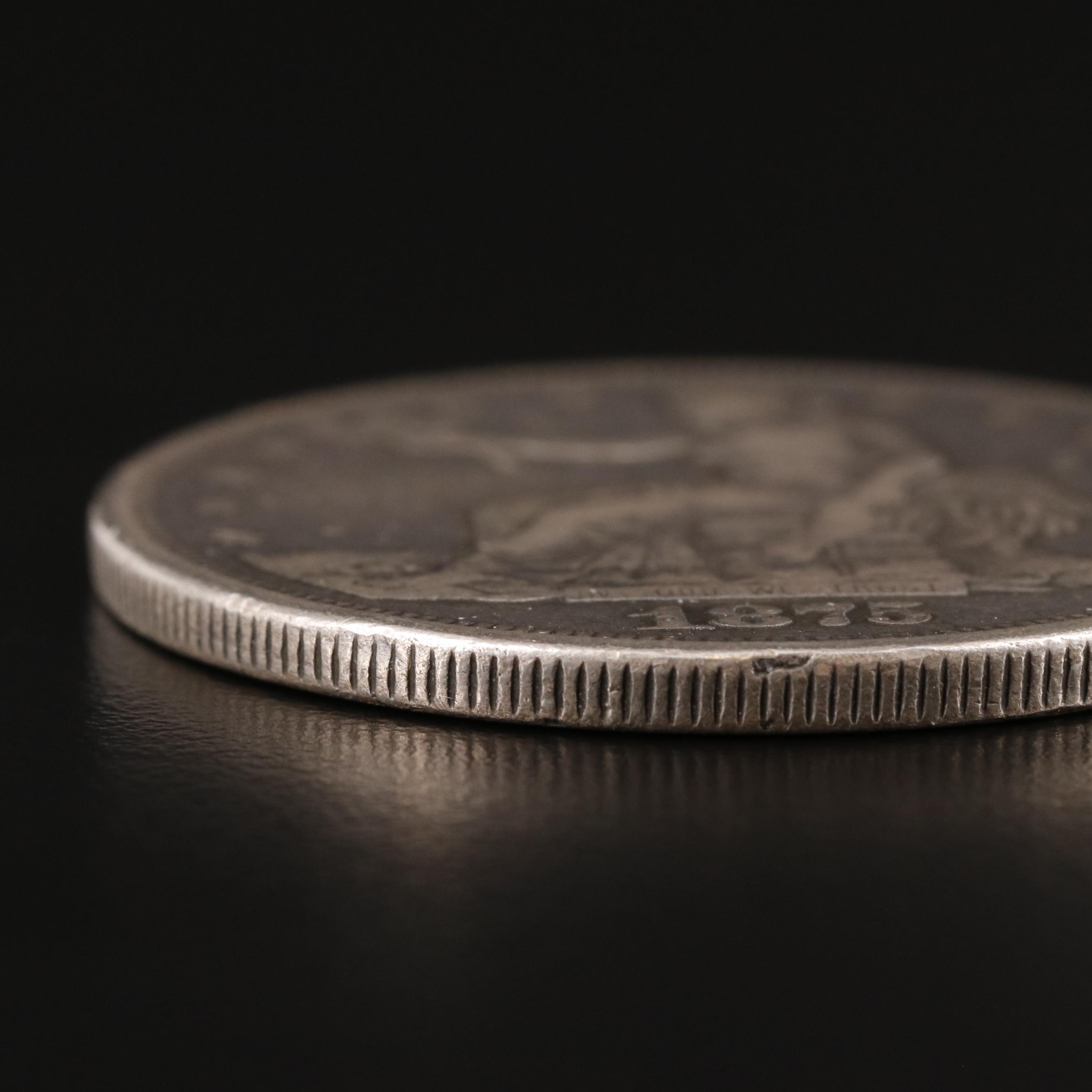 1875-CC Trade Silver Dollar