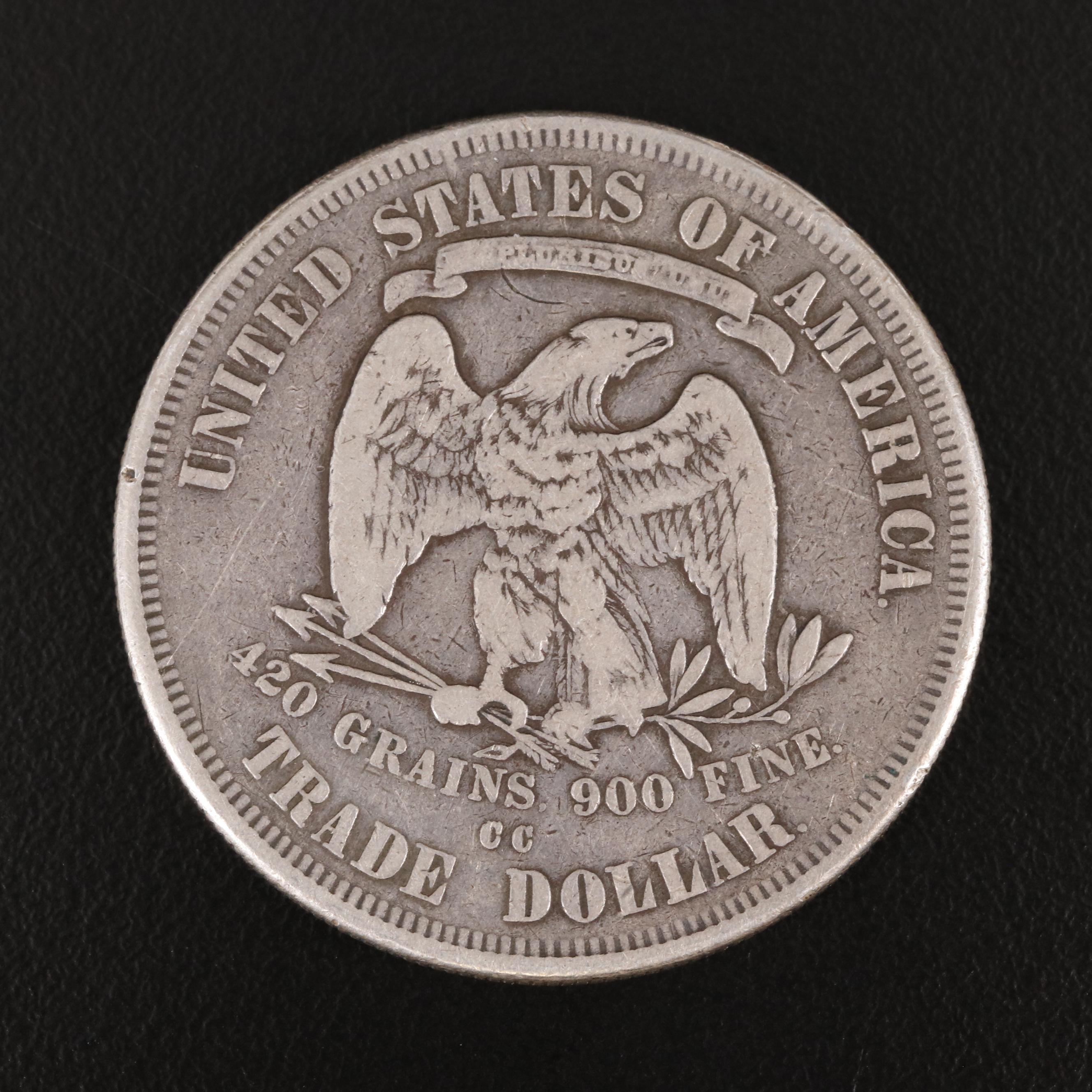 1875-CC Trade Silver Dollar