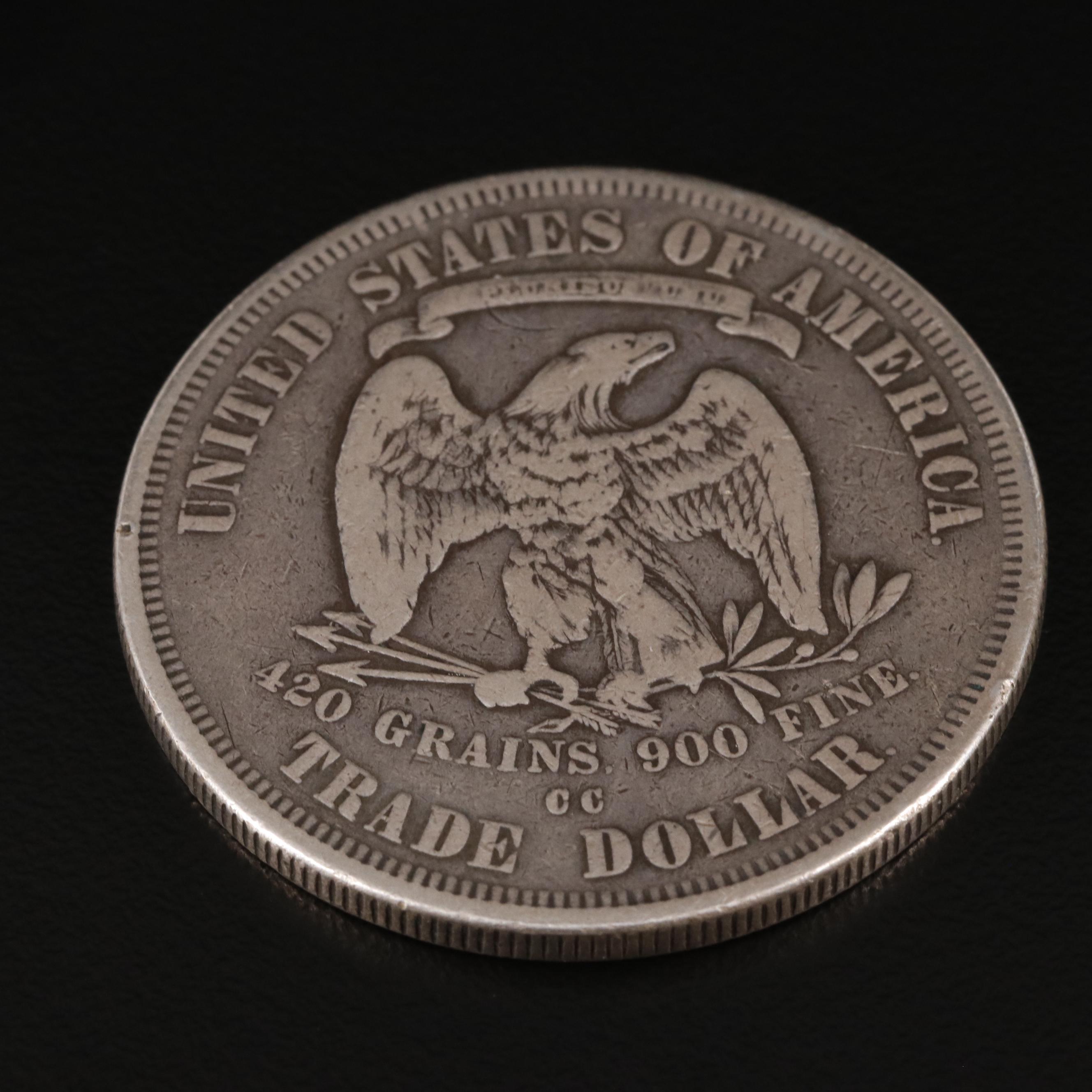 1875-CC Trade Silver Dollar
