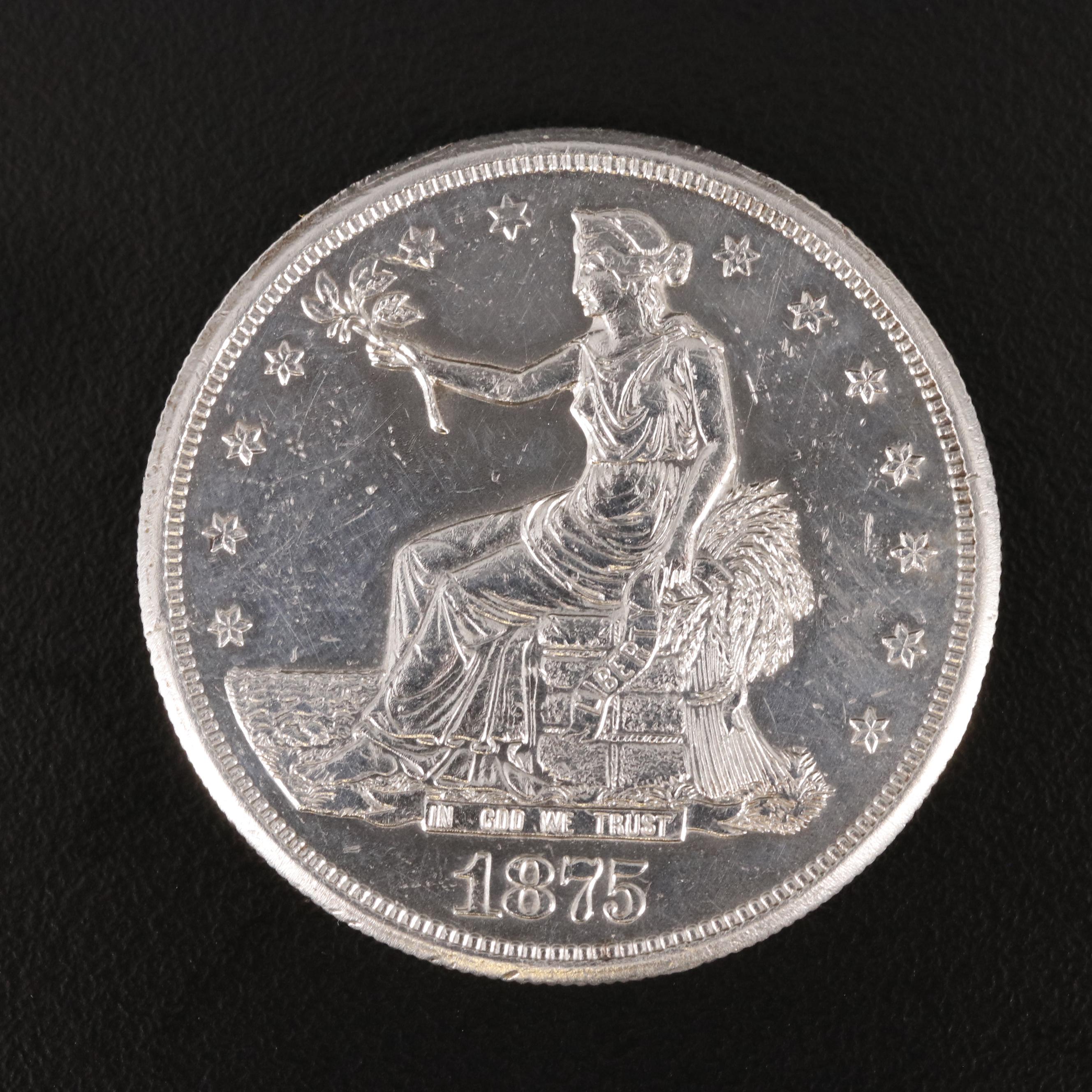 1875-S Trade Silver Dollar
