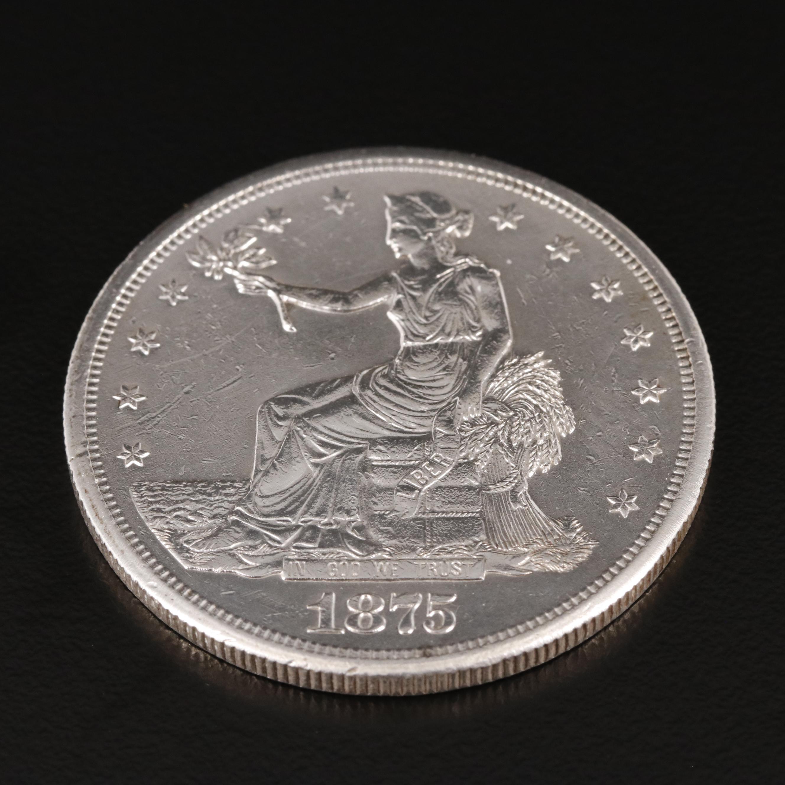 1875-S Trade Silver Dollar