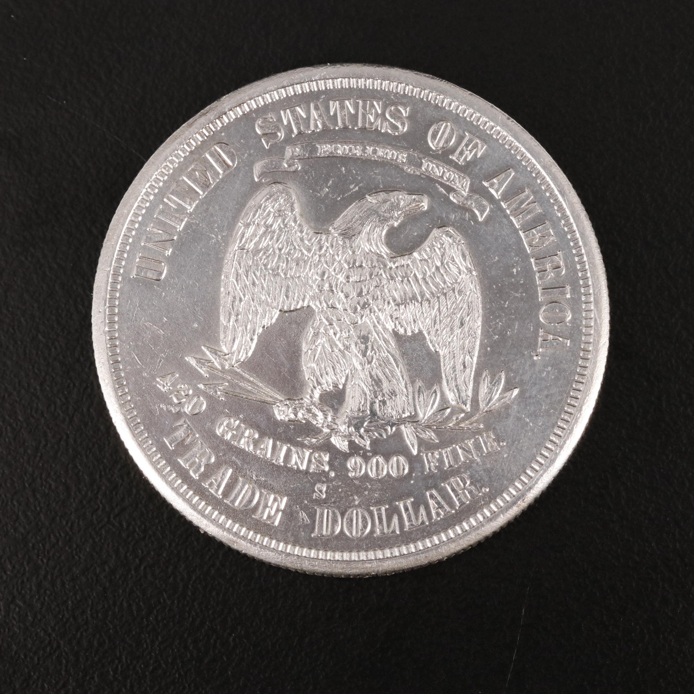 1875-S Trade Silver Dollar
