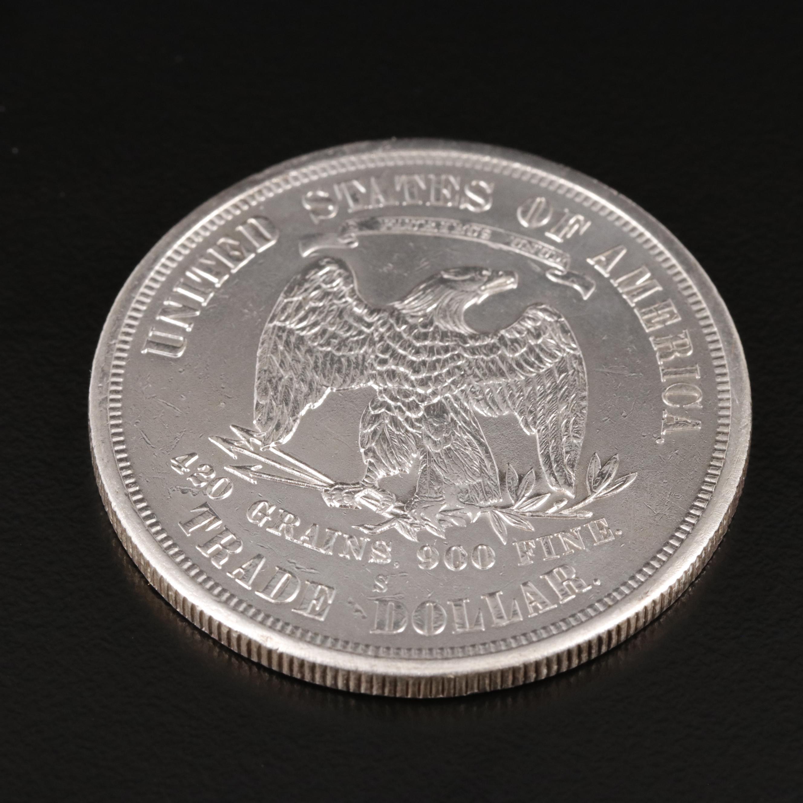 1875-S Trade Silver Dollar