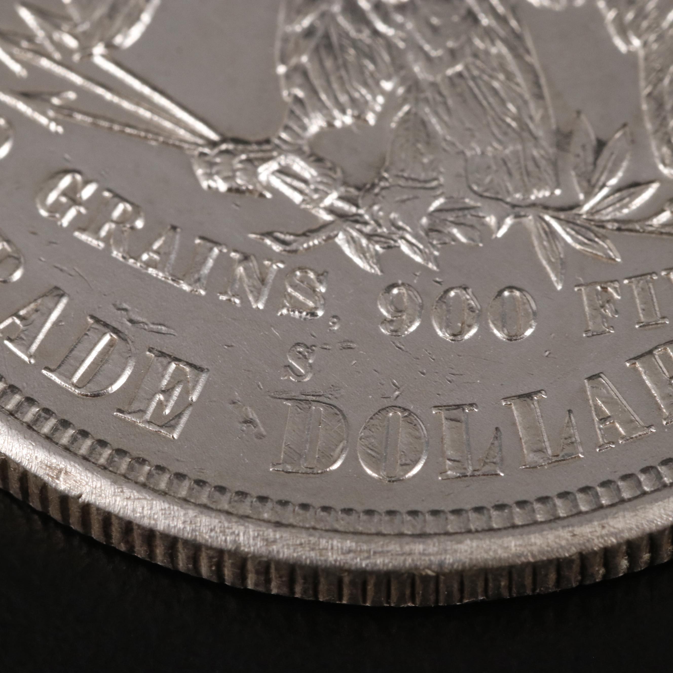 1875-S Trade Silver Dollar