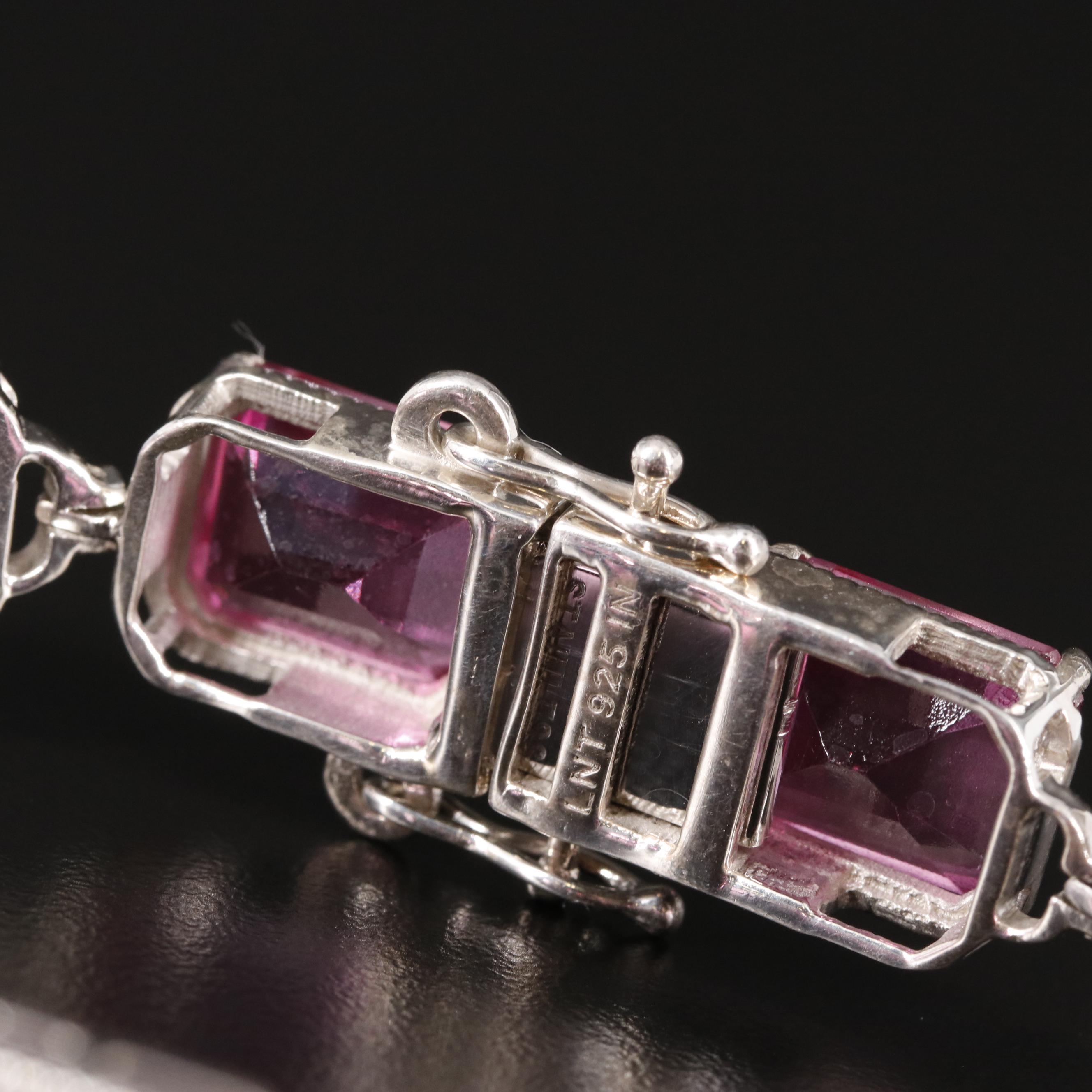 Sterling Pink Topaz Bracelet