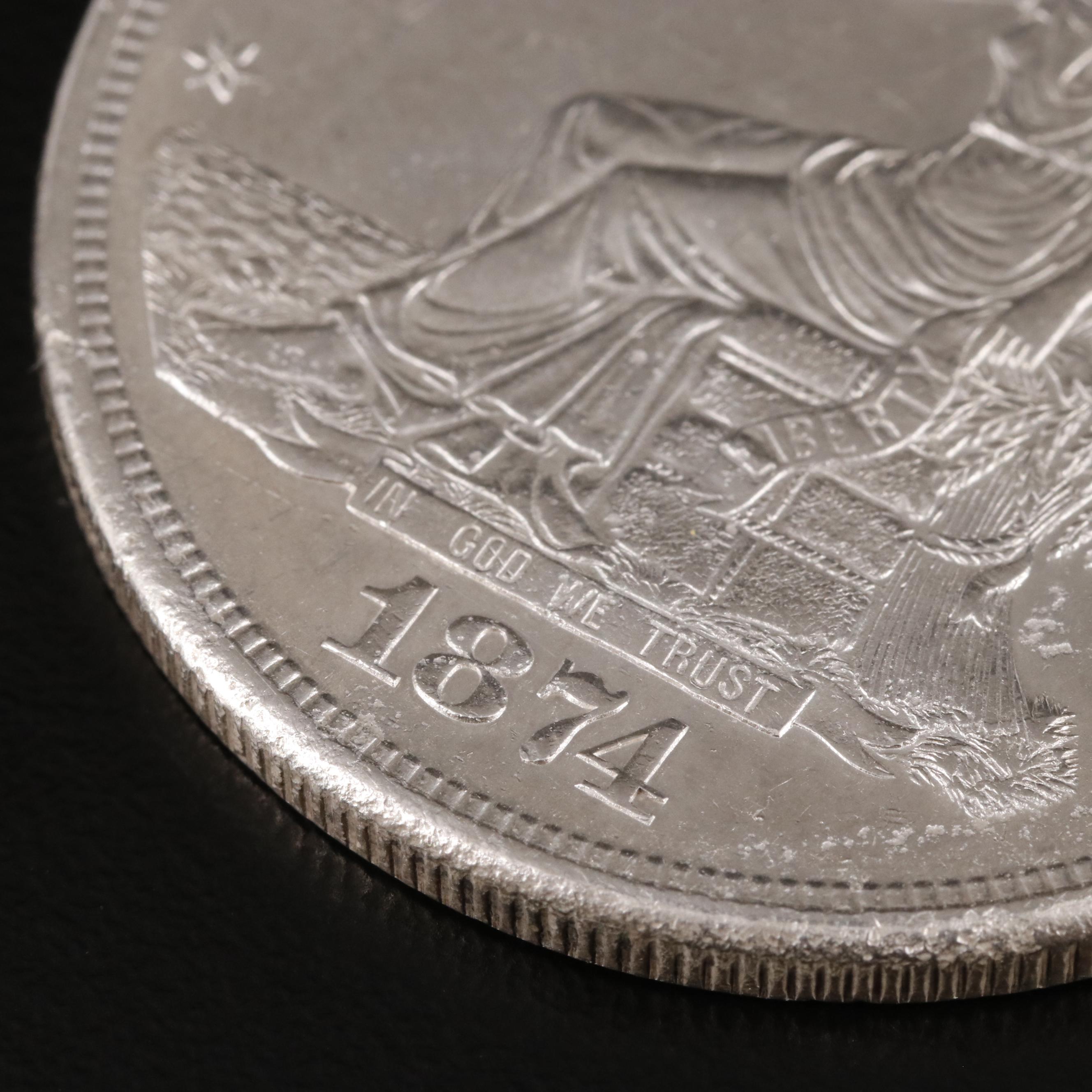 1874-S Trade Silver Dollar