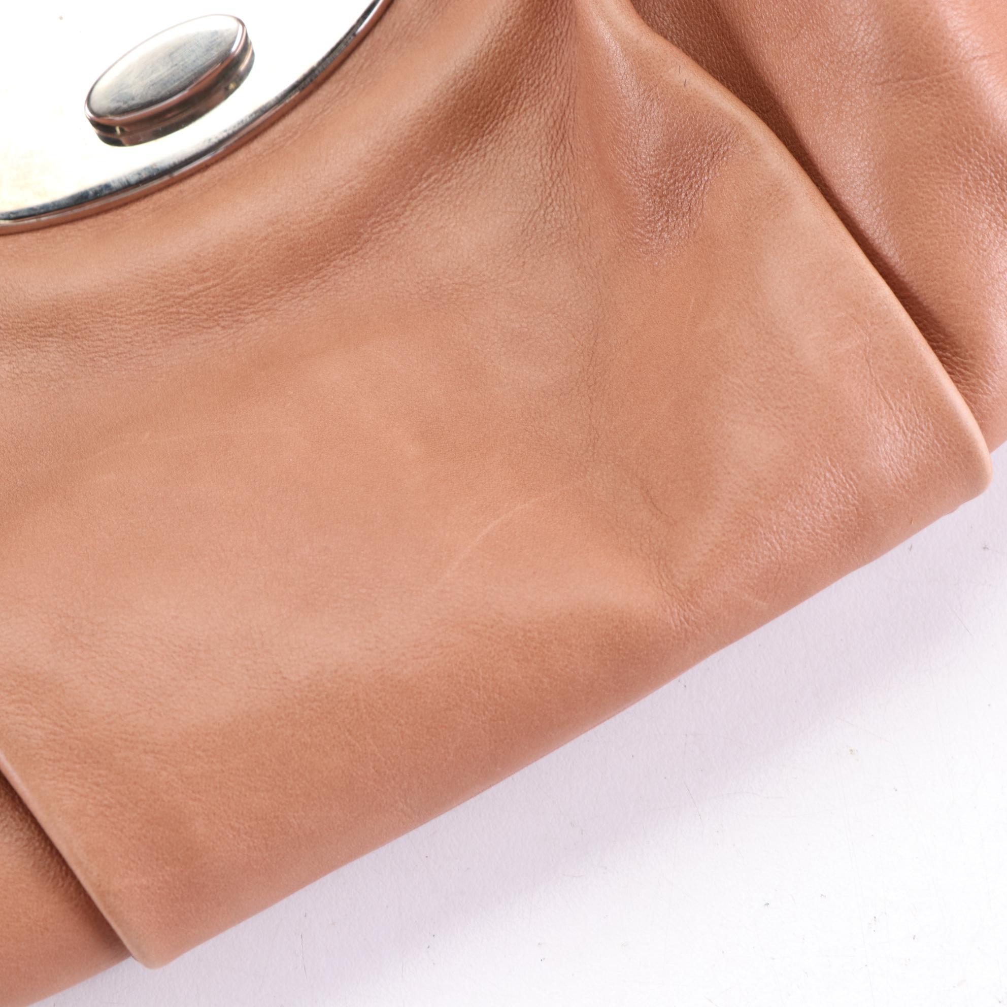 Prada Pleated Shoulder Bag in Leather