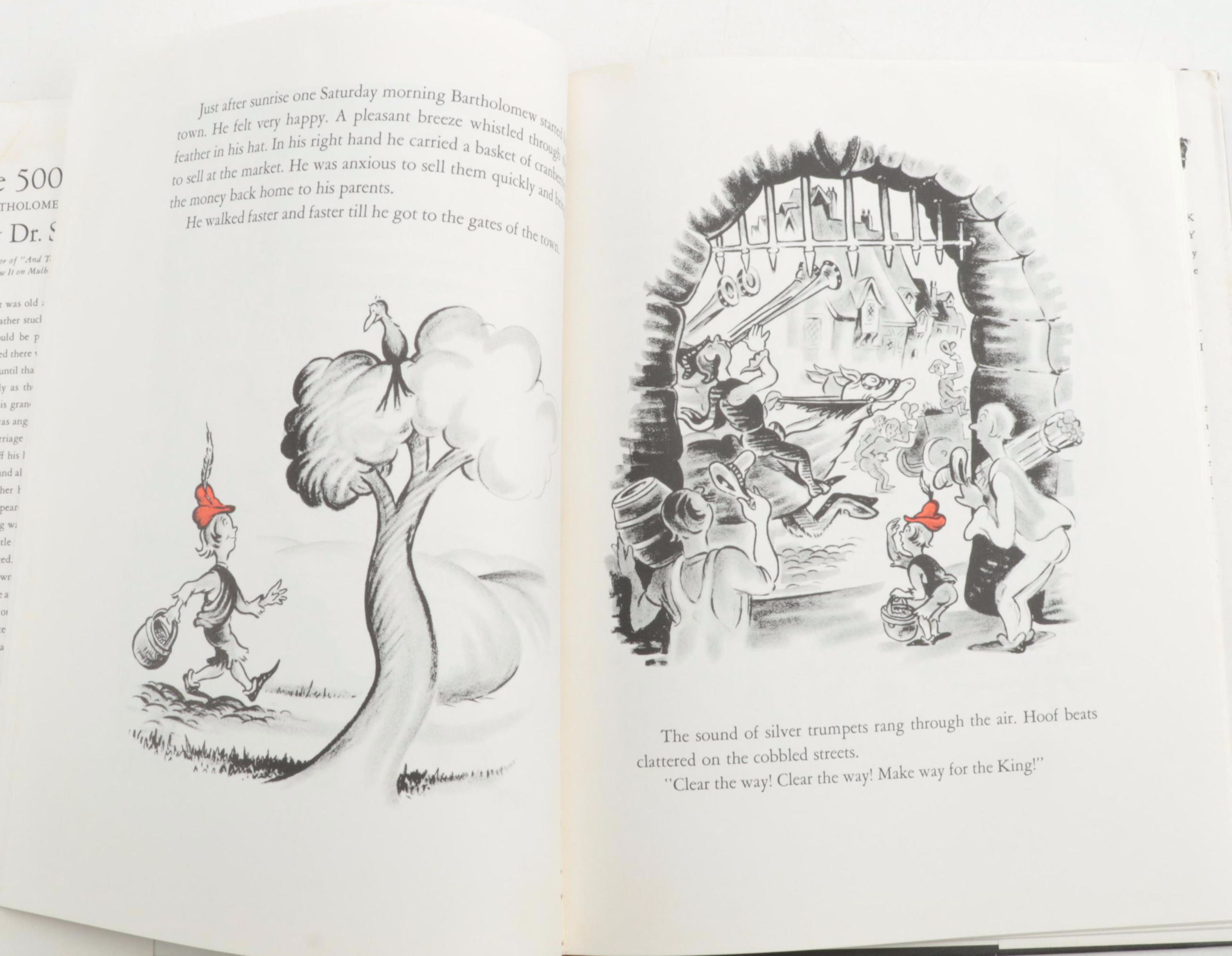Early Printing "The 500 Hats of Bartholomew Cubbins" by Dr. Seuss, 1938