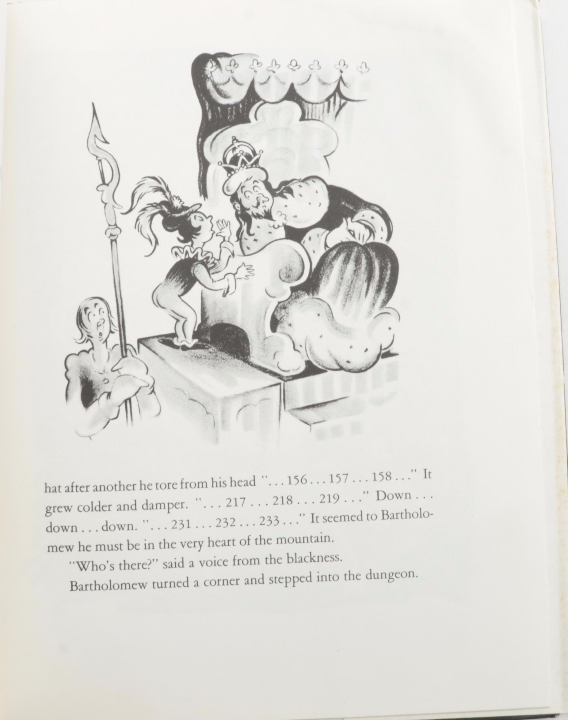 Early Printing "The 500 Hats of Bartholomew Cubbins" by Dr. Seuss, 1938