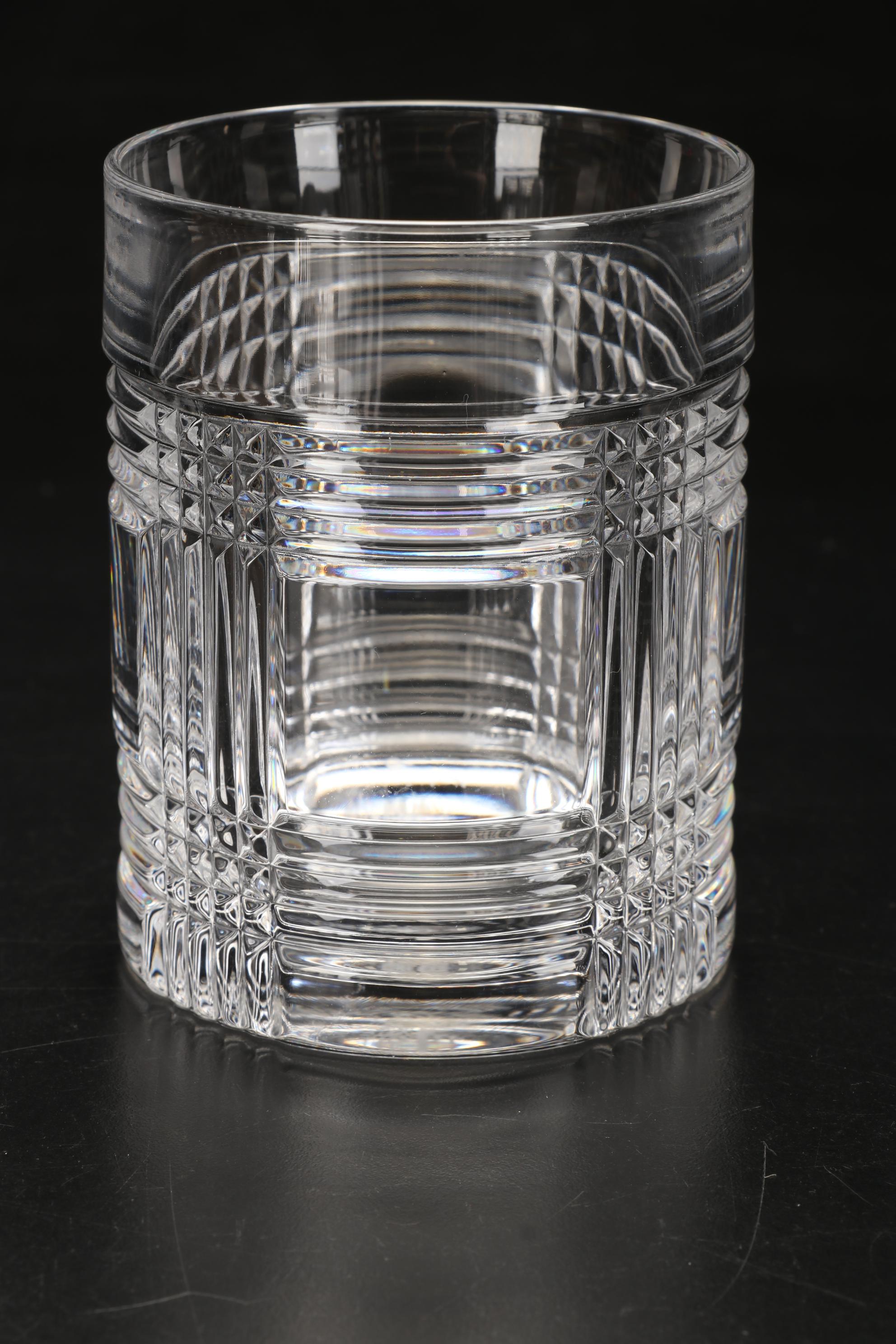 Ralph Lauren Crystal "Glen Plaid" Old Fashioned Glasses