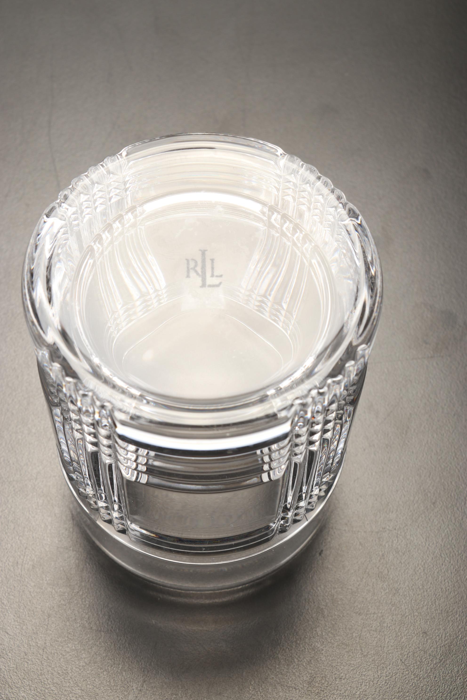 Ralph Lauren Crystal "Glen Plaid" Old Fashioned Glasses