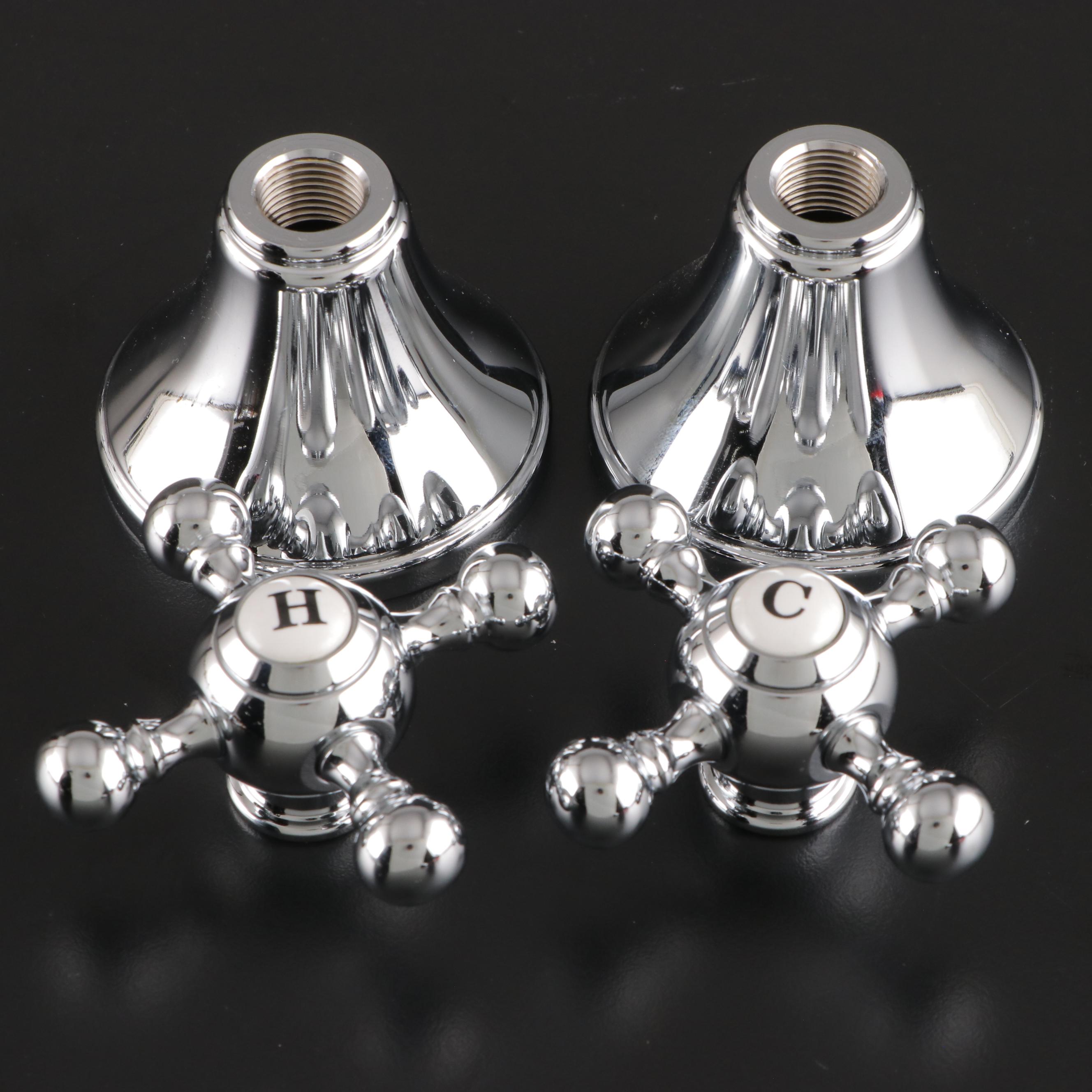 Chrome Finish Widespread Bathroom Faucet with Cross Handles and Pop-Up Drain