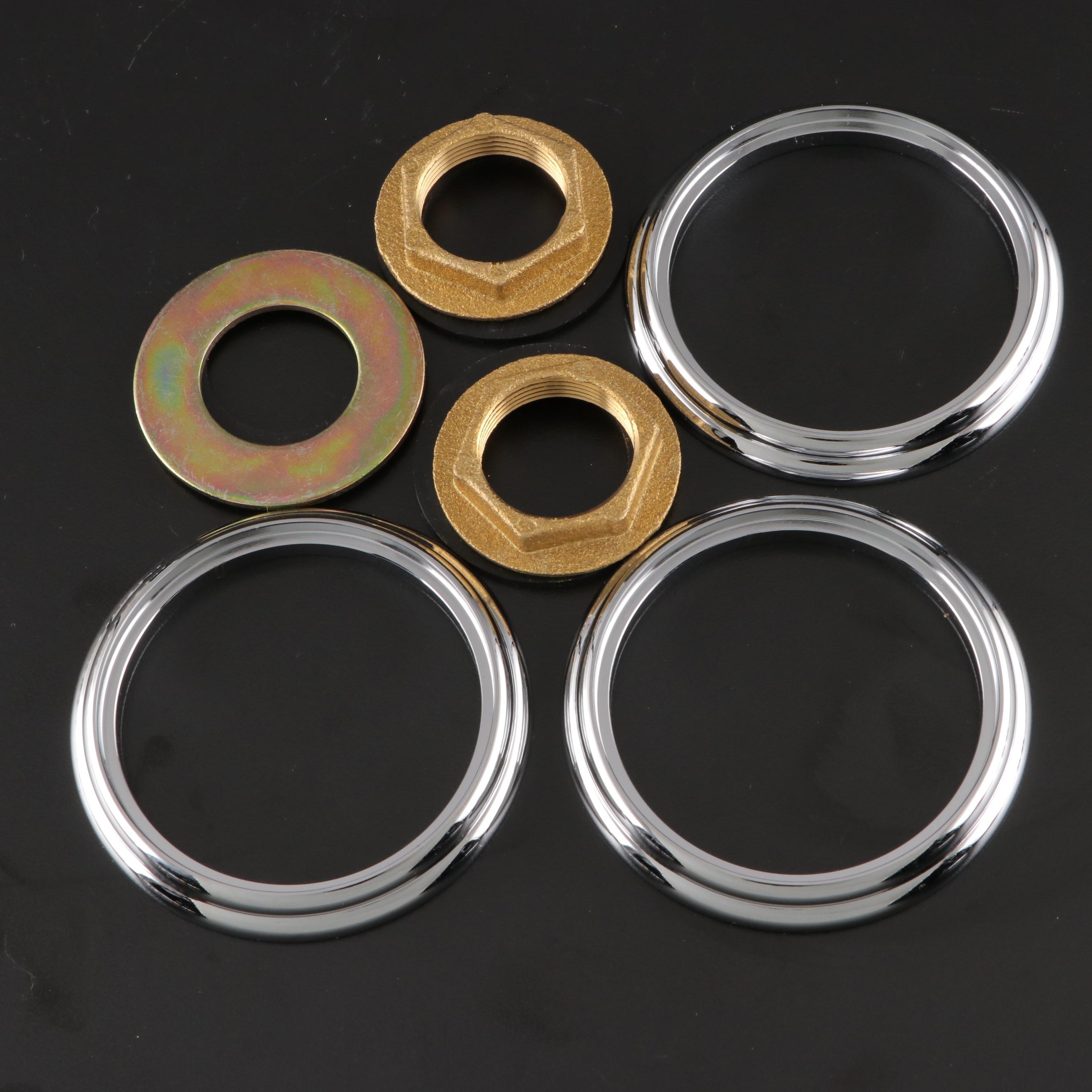 Chrome Finish Widespread Bathroom Faucet with Cross Handles and Pop-Up Drain