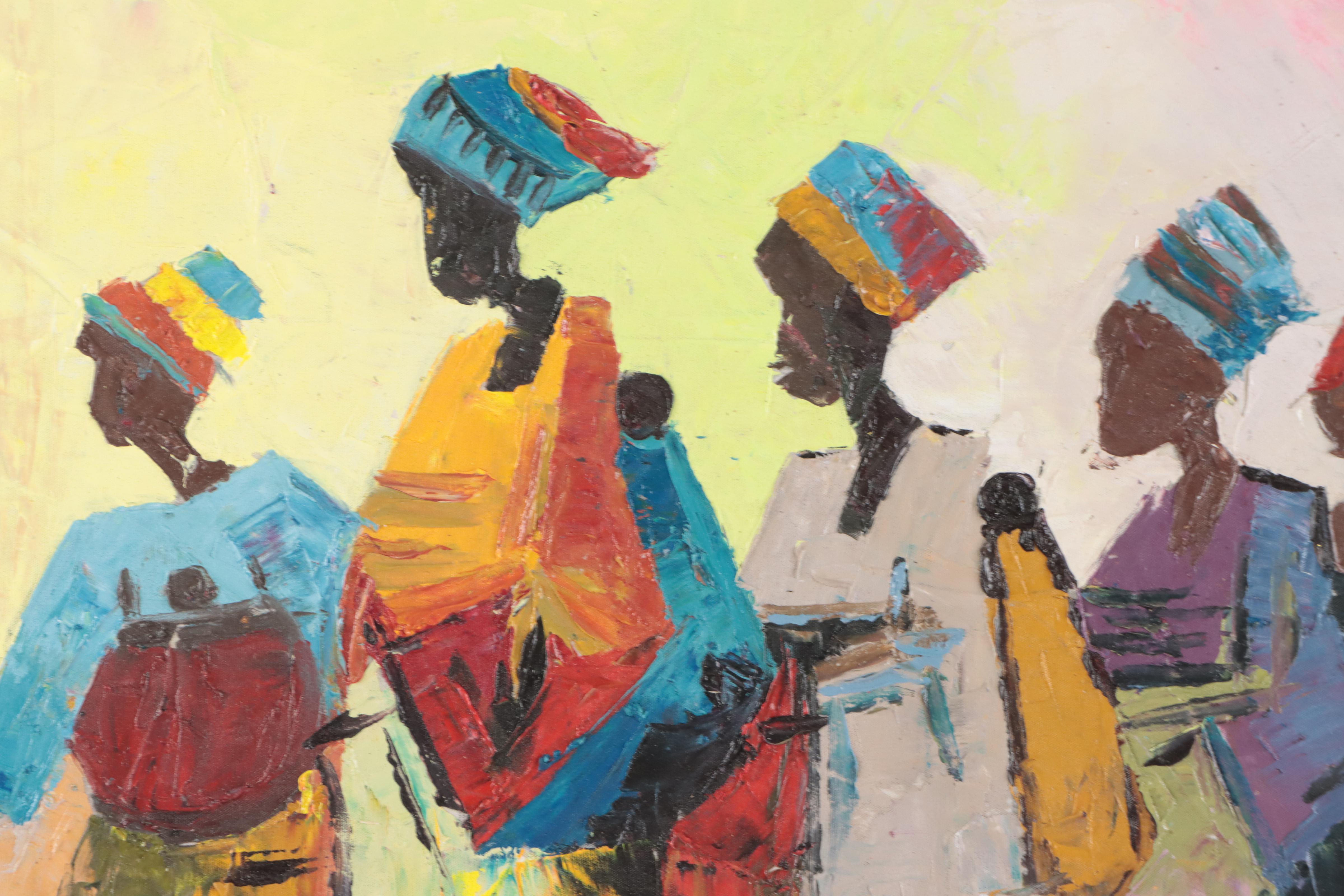 Bayo Ogundele Oil Painting "Mother's Day," 2023