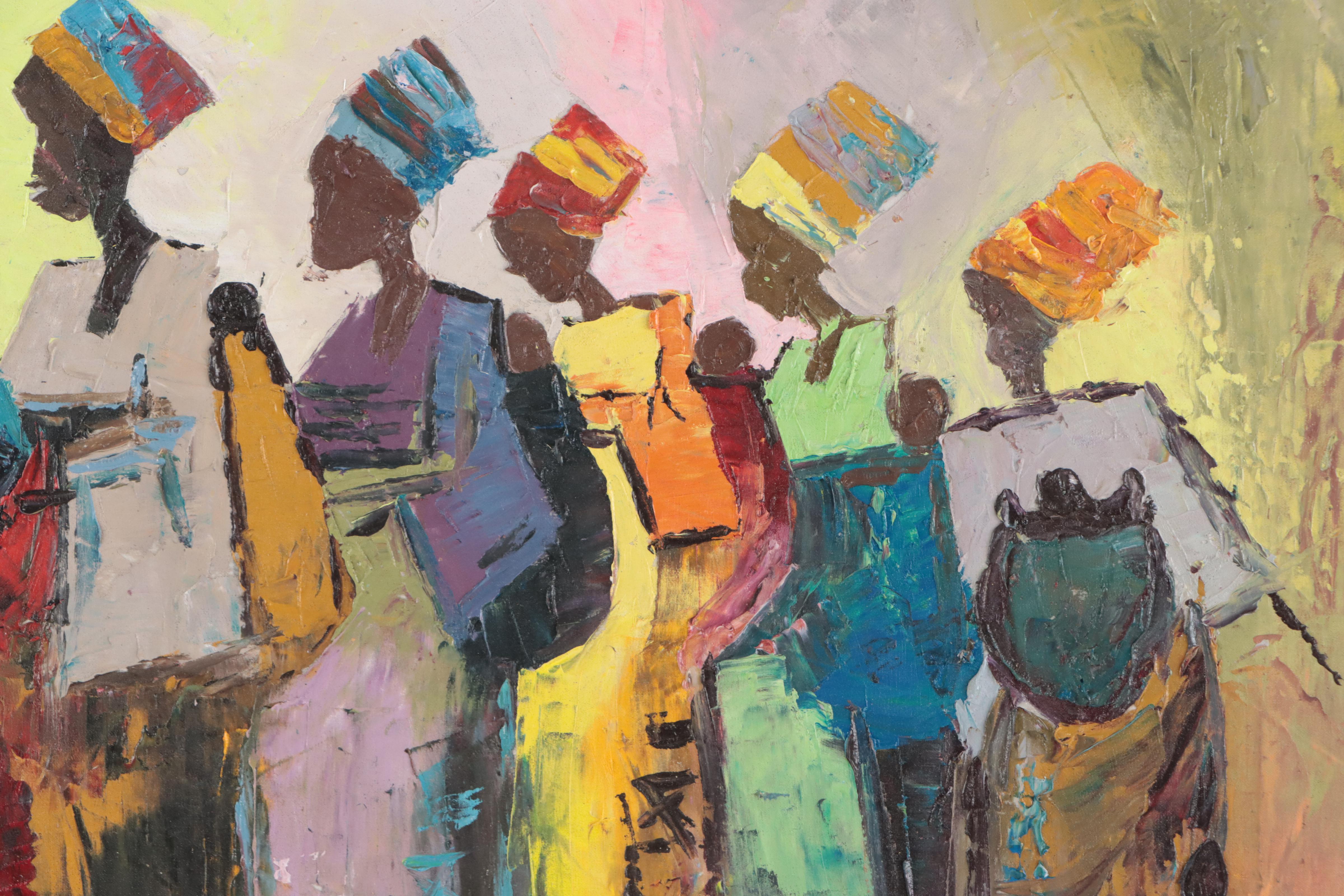 Bayo Ogundele Oil Painting "Mother's Day," 2023