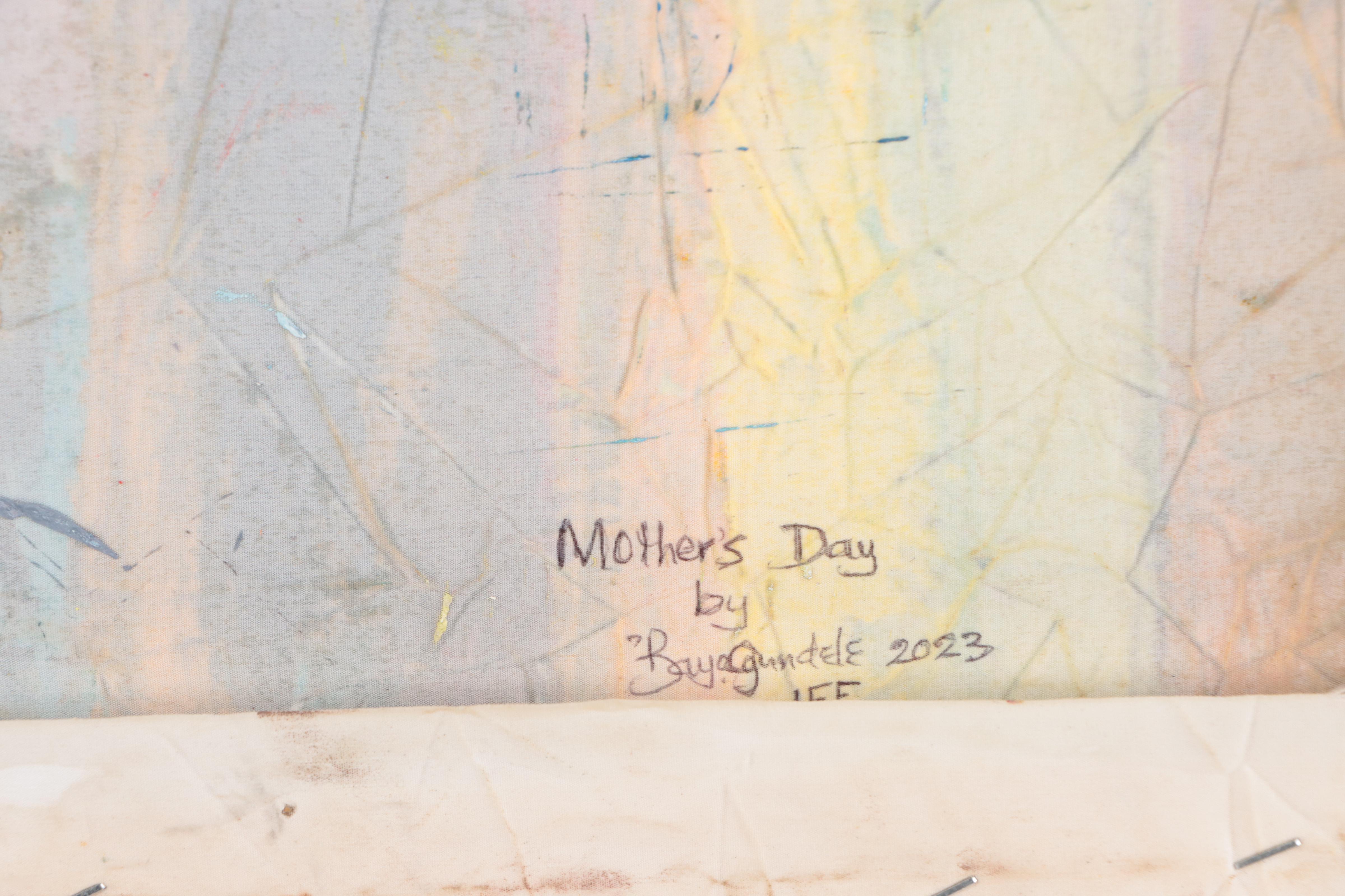 Bayo Ogundele Oil Painting "Mother's Day," 2023