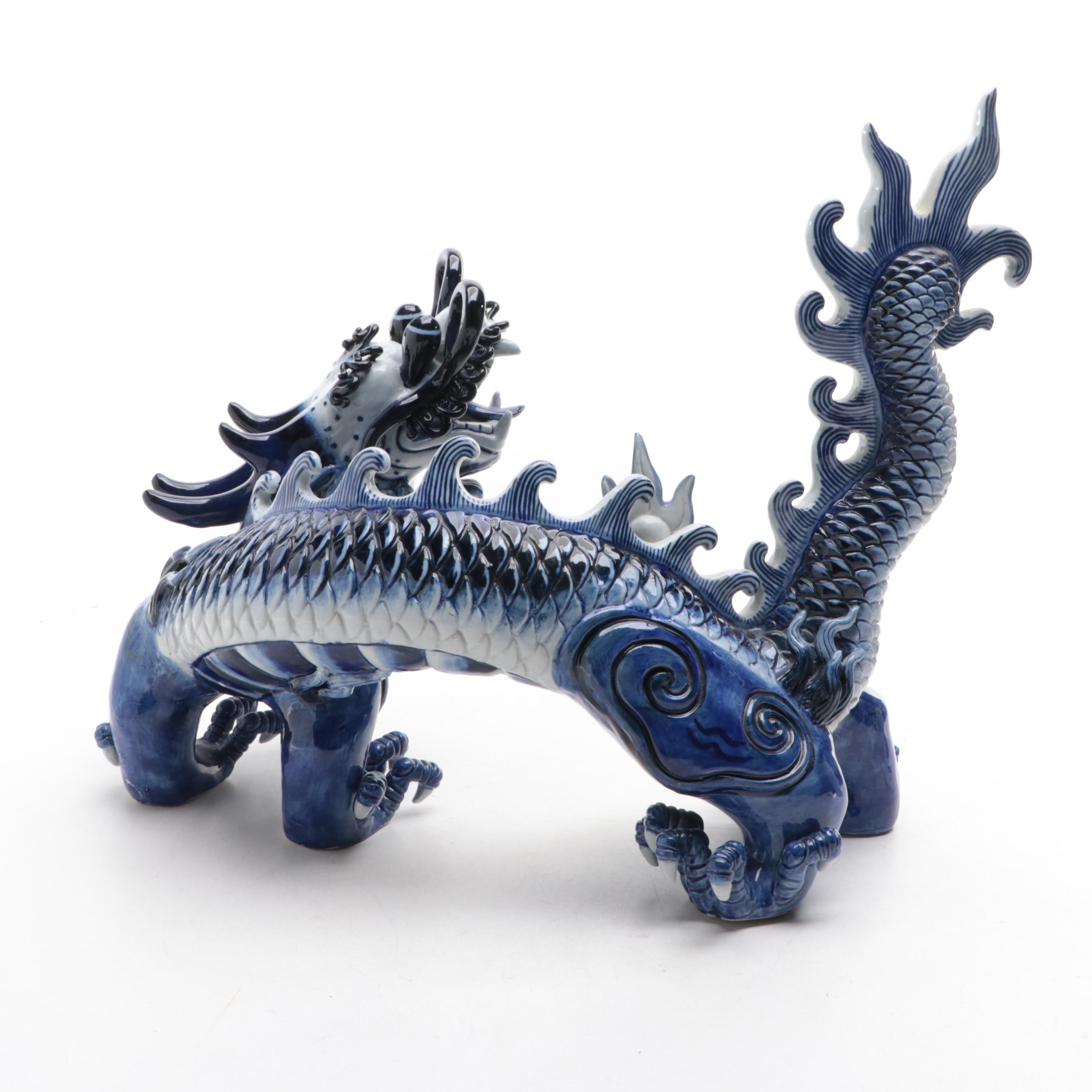 Chinese Porcelain Dragon Figure