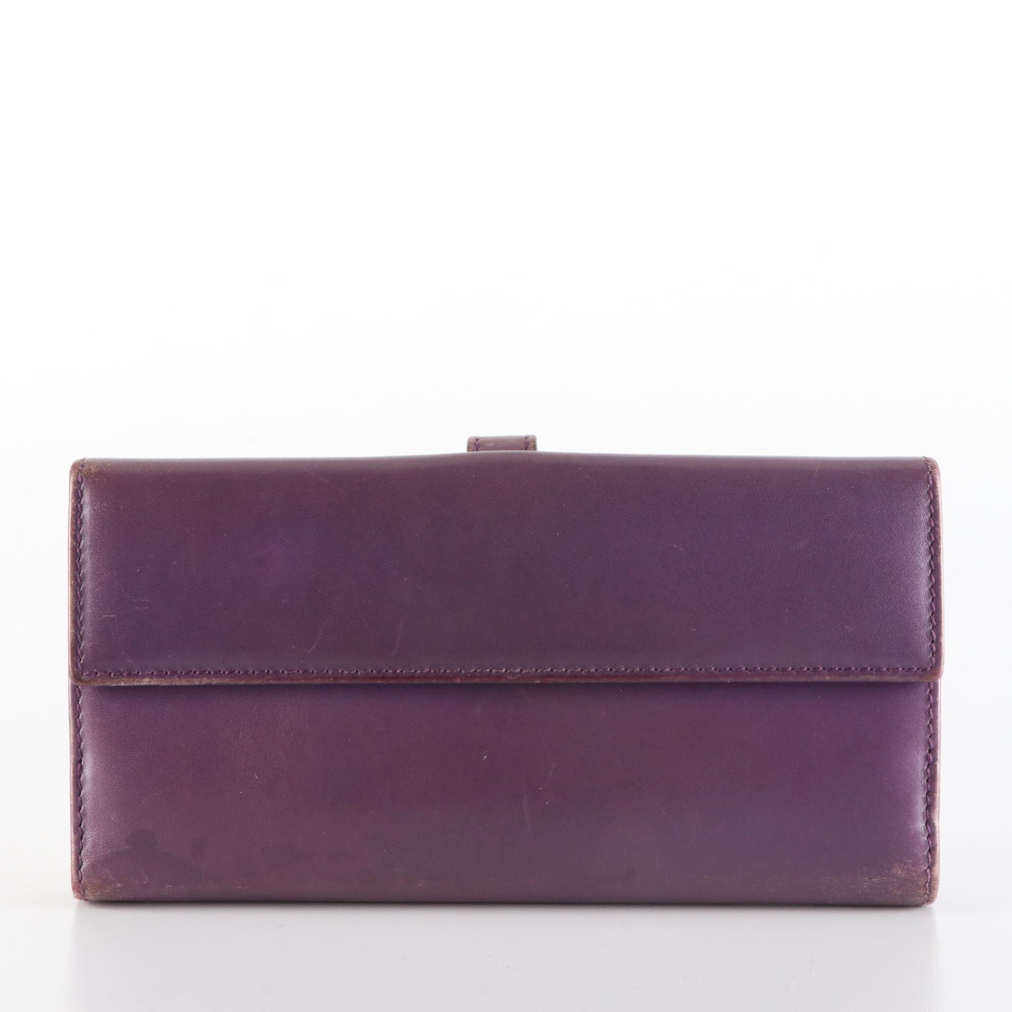 Gucci Jackie Piston Clasp Wallet in Leather with Box