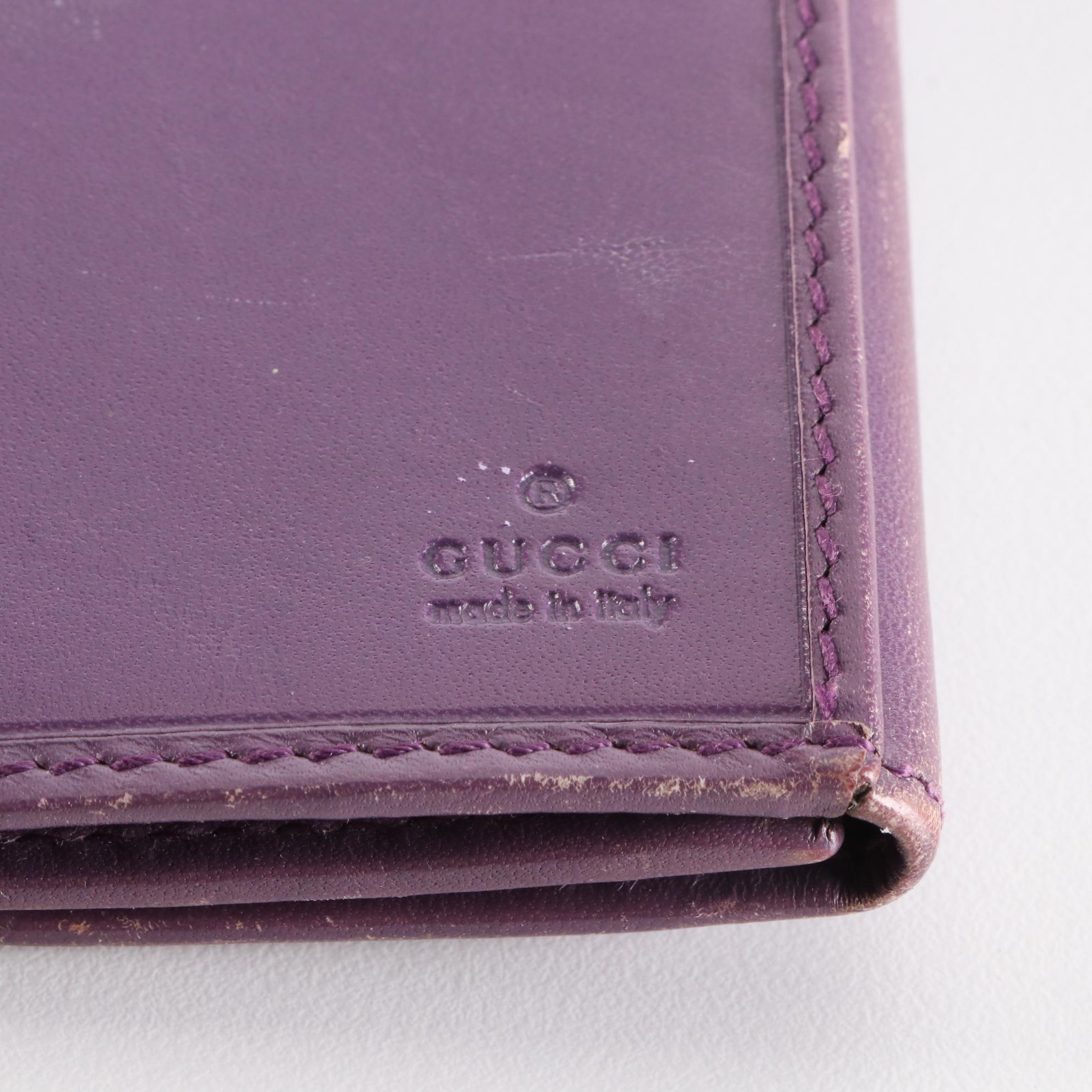 Gucci Jackie Piston Clasp Wallet in Leather with Box