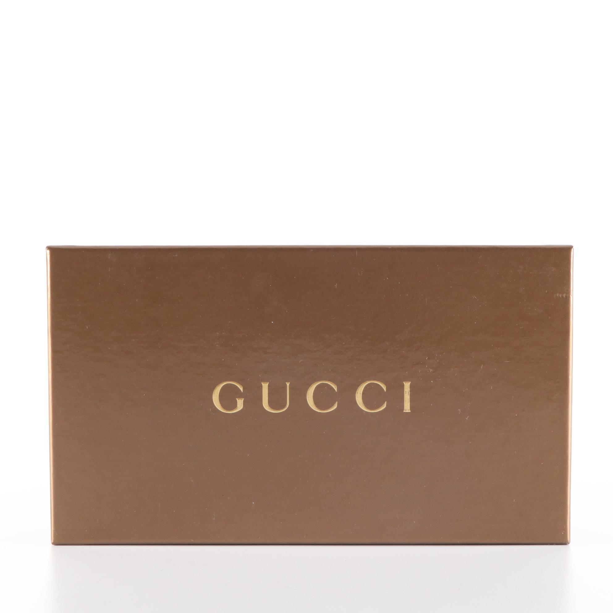 Gucci Jackie Piston Clasp Wallet in Leather with Box