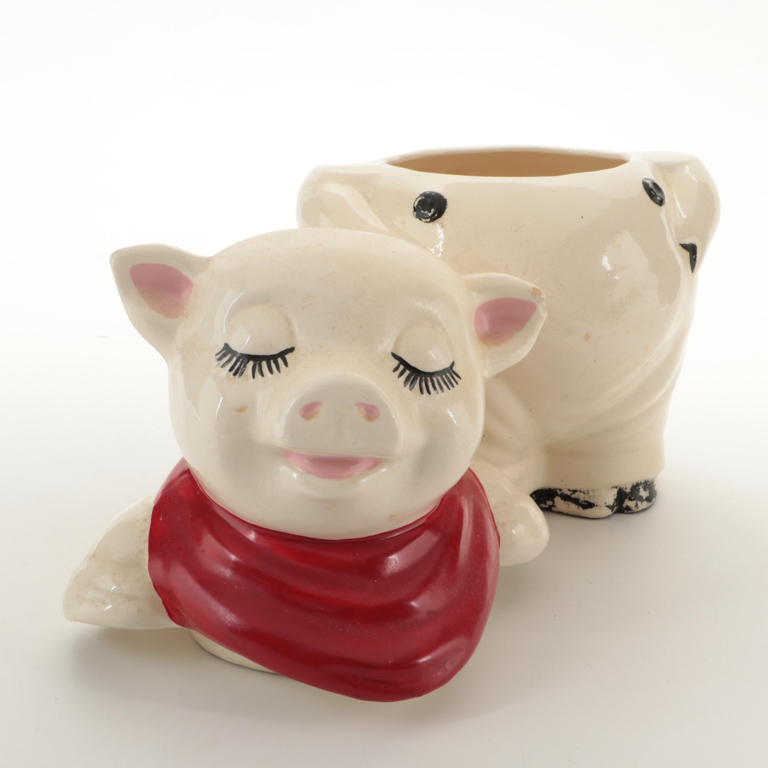 Shawnee "Smiley Pig" Cookie Jar, 1940s