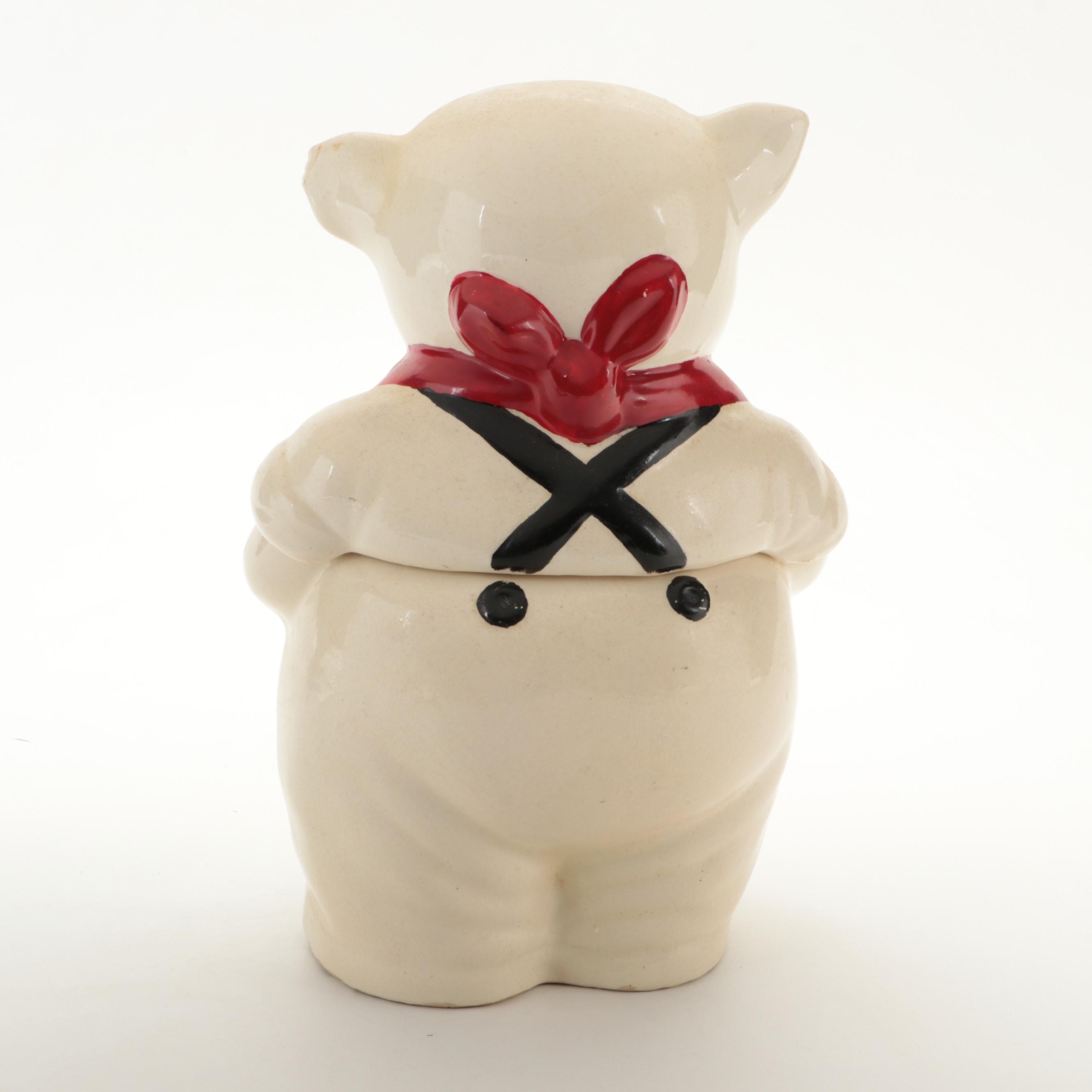 Shawnee "Smiley Pig" Cookie Jar, 1940s