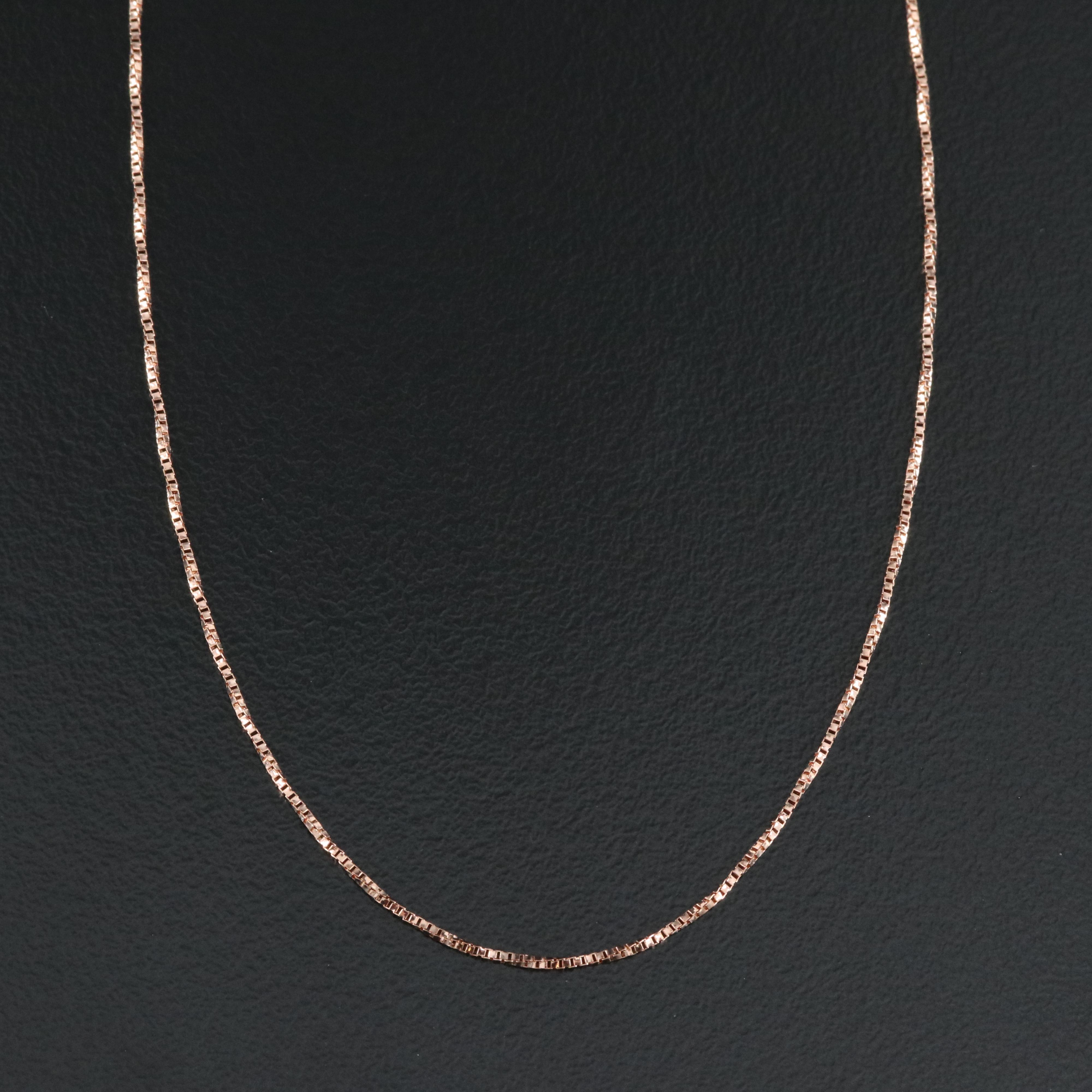 14K Rose Gold Box Chain