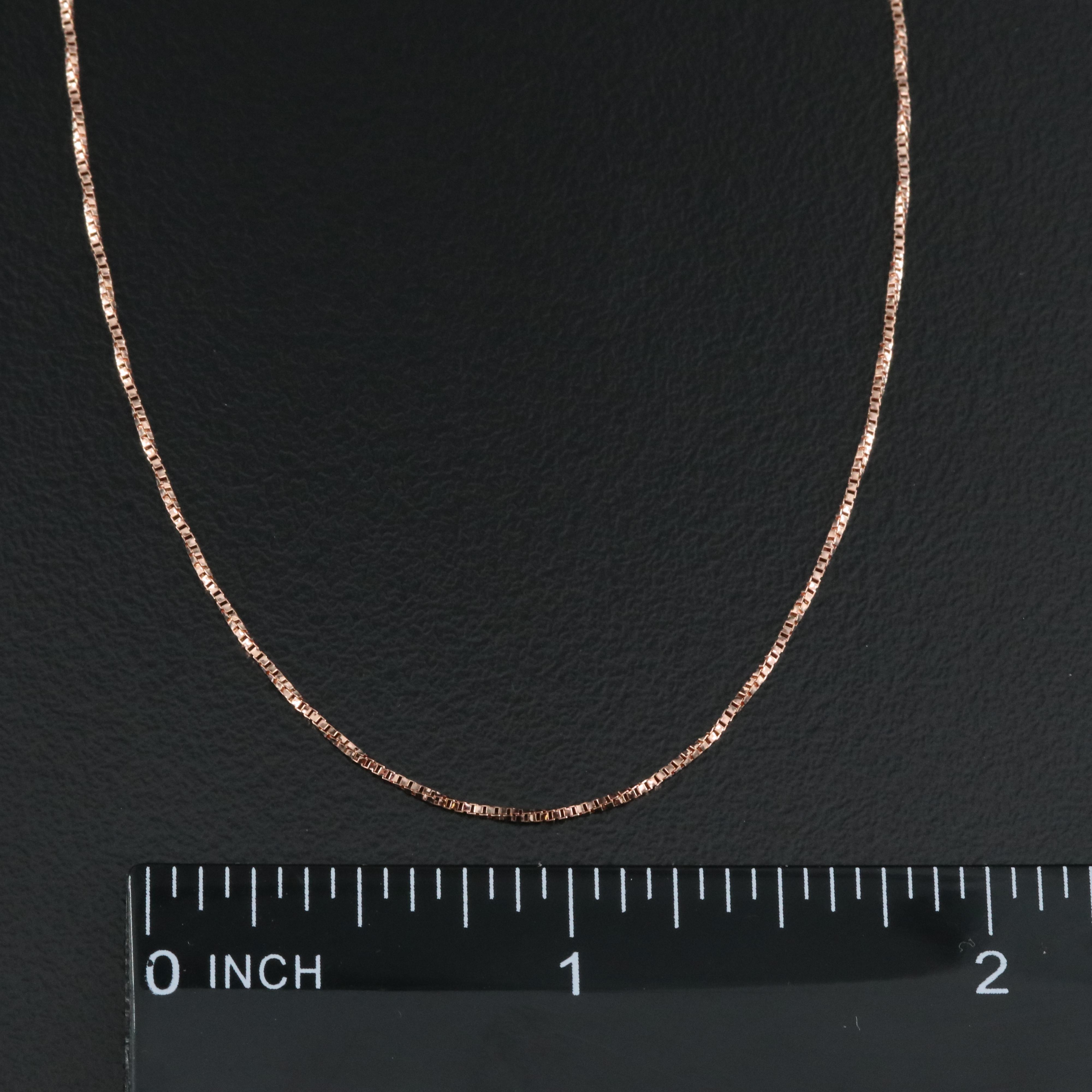 14K Rose Gold Box Chain